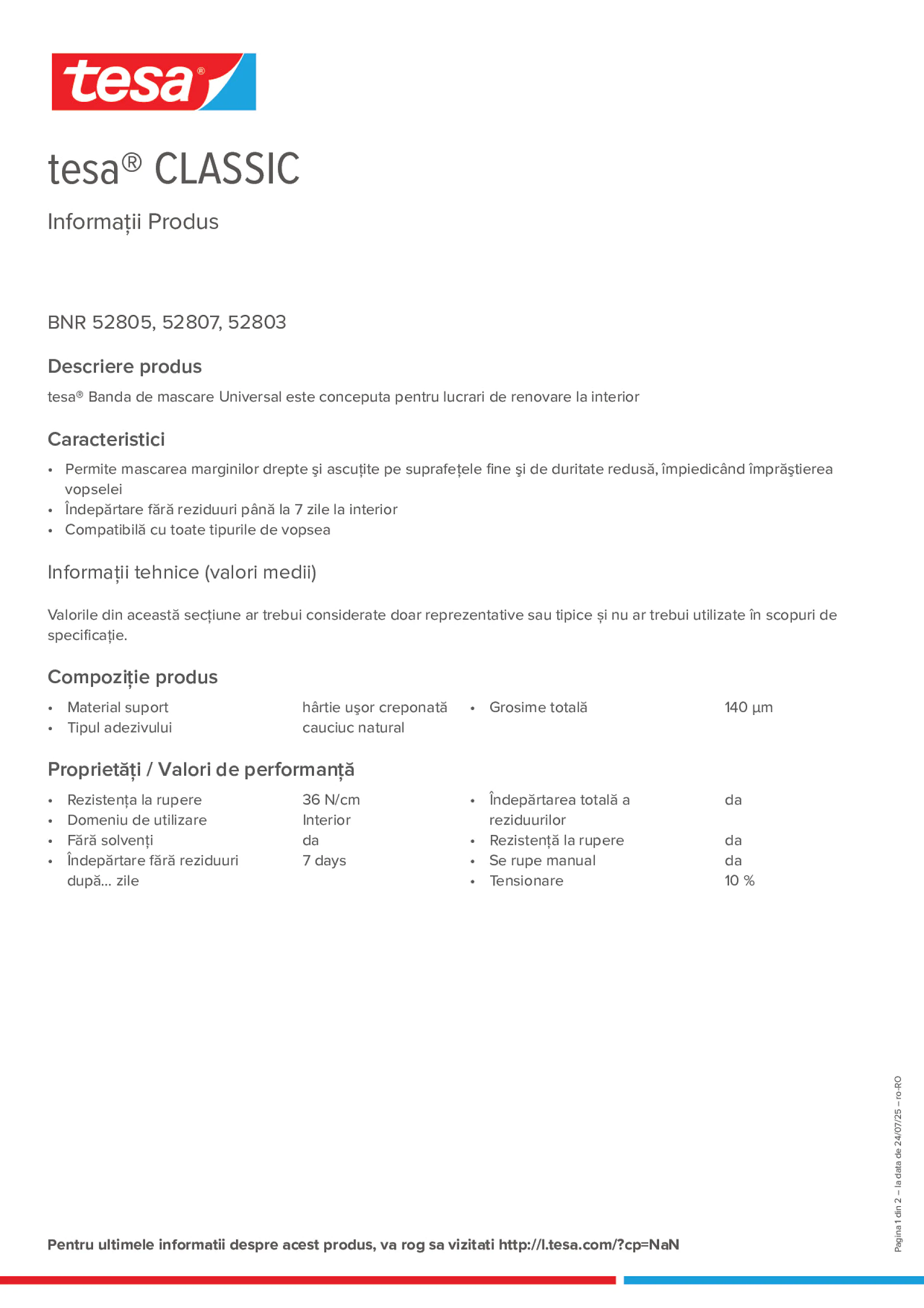 Product information_tesa® 5284_ro-RO