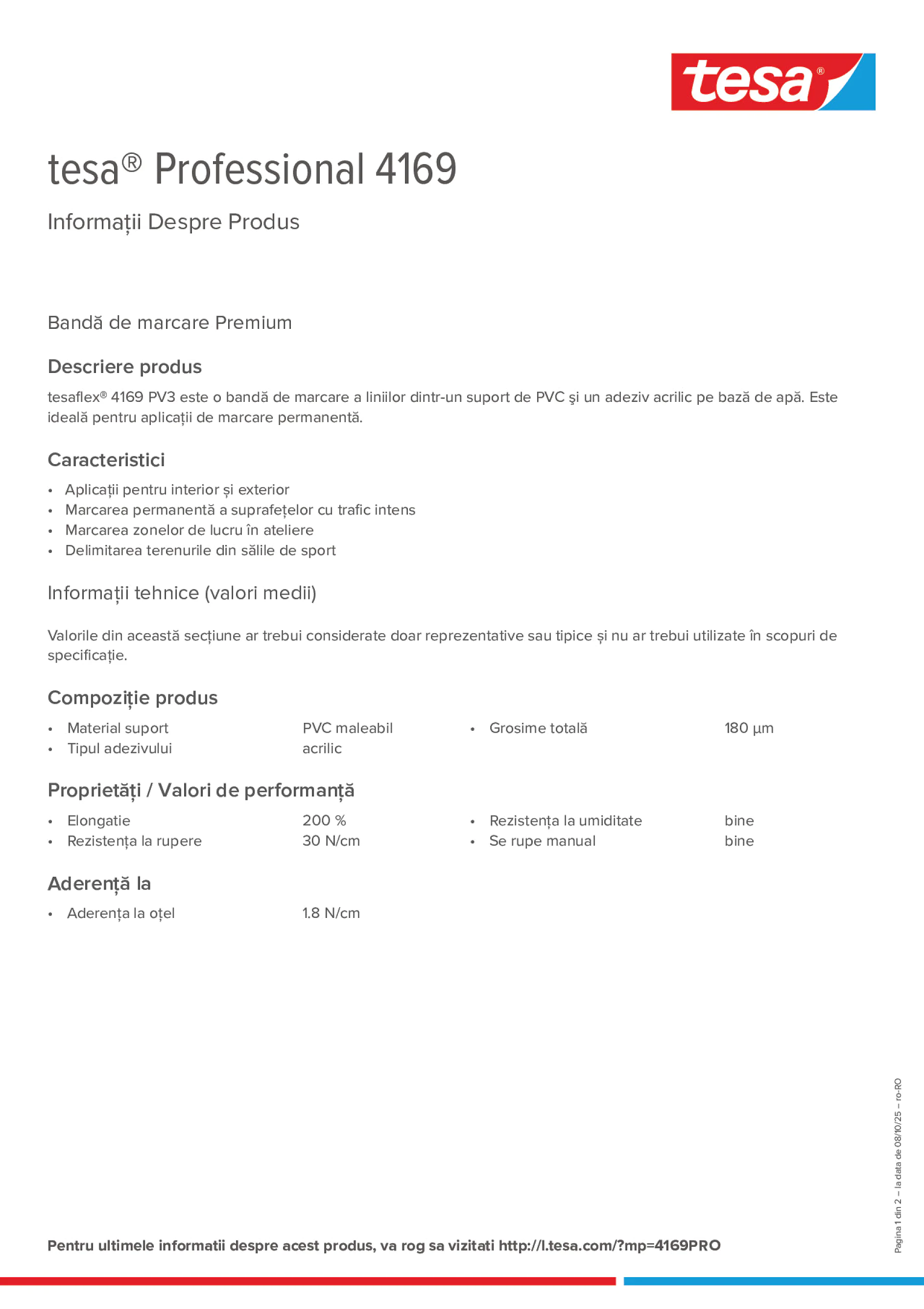 Product information_tesa® Professional 04169_ro-RO Product information_tesa® Professional 04169_ro-RO