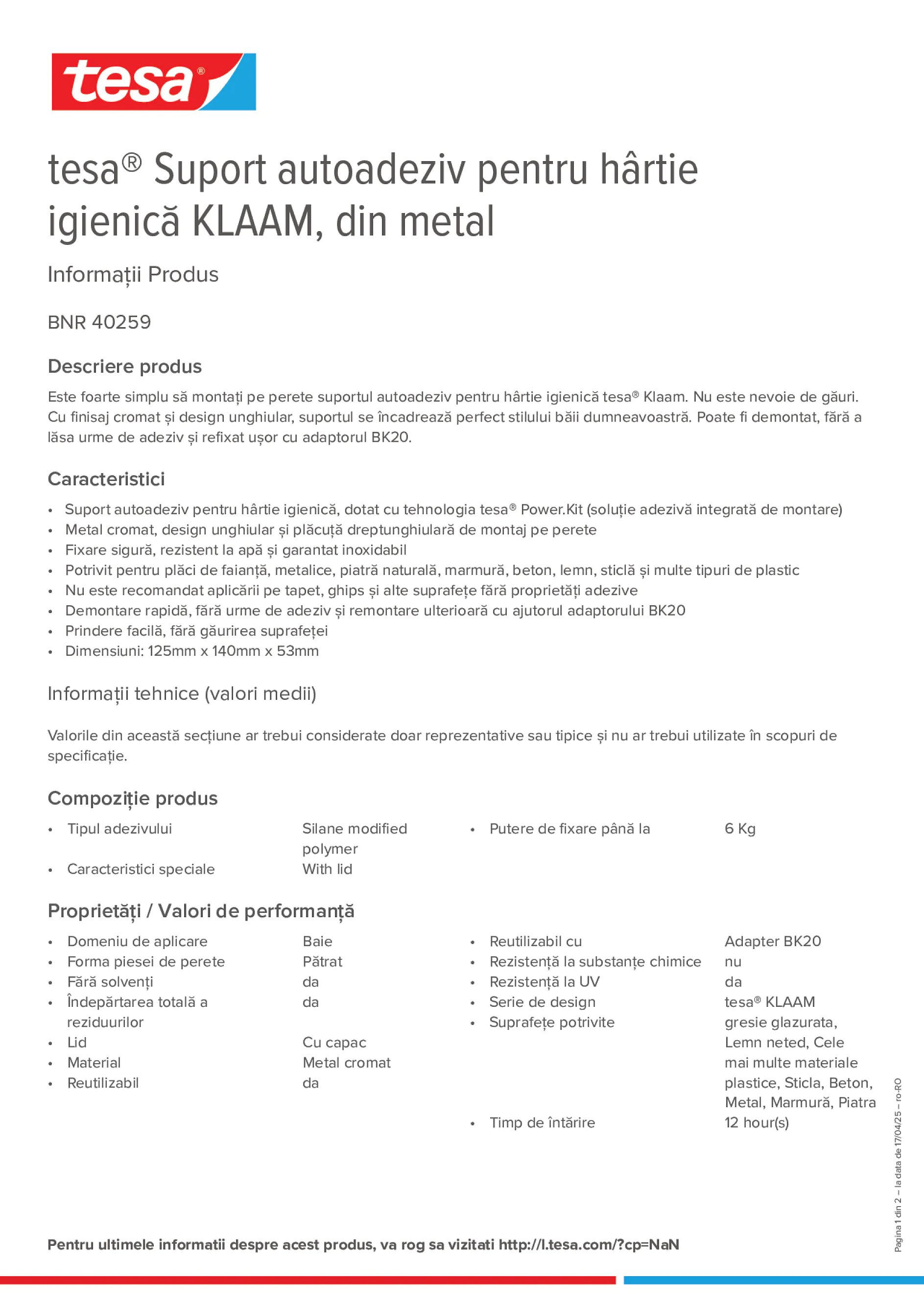 Product information_tesa® 40259_ro-RO