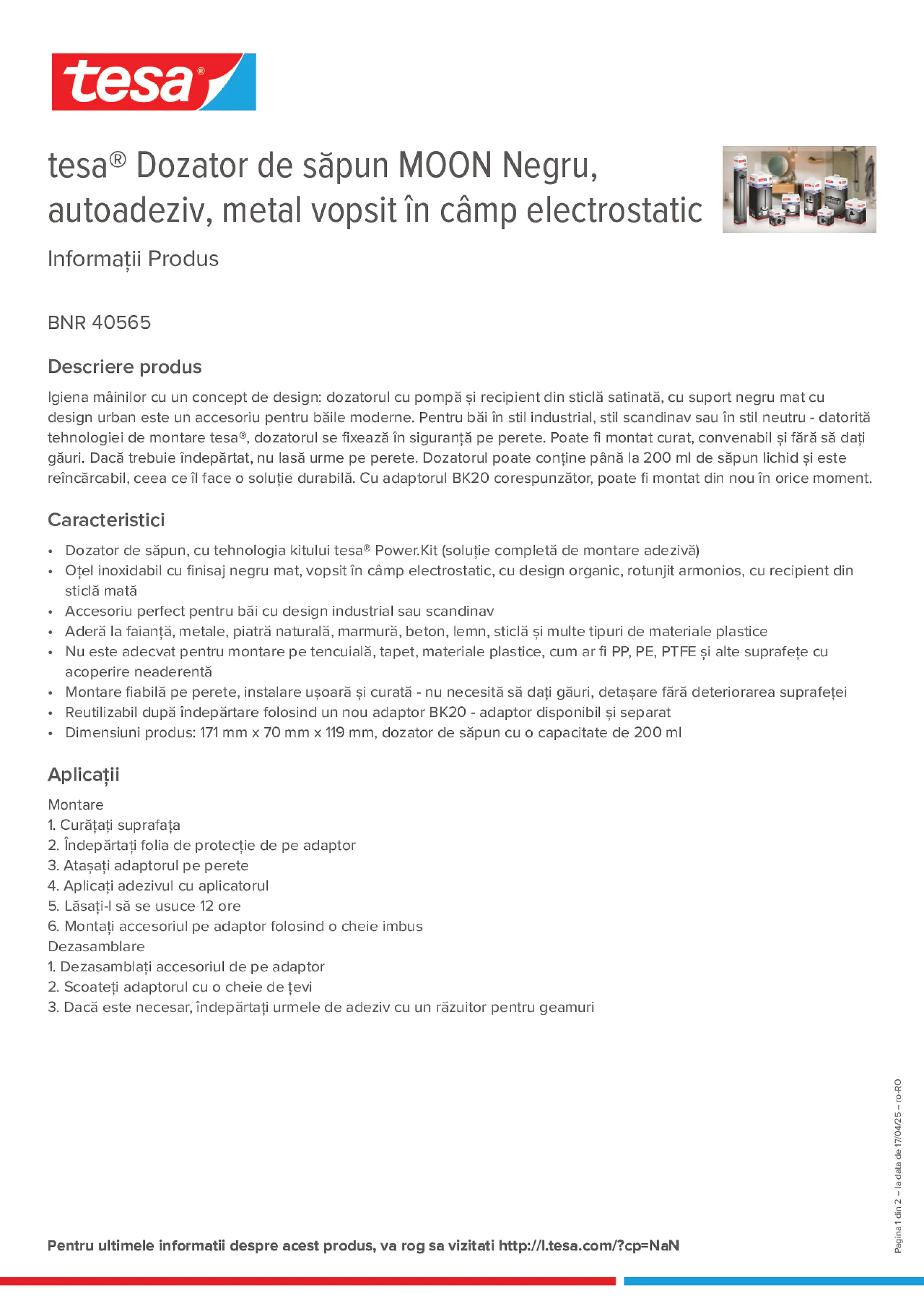 Product information_tesa® 40565_ro-RO