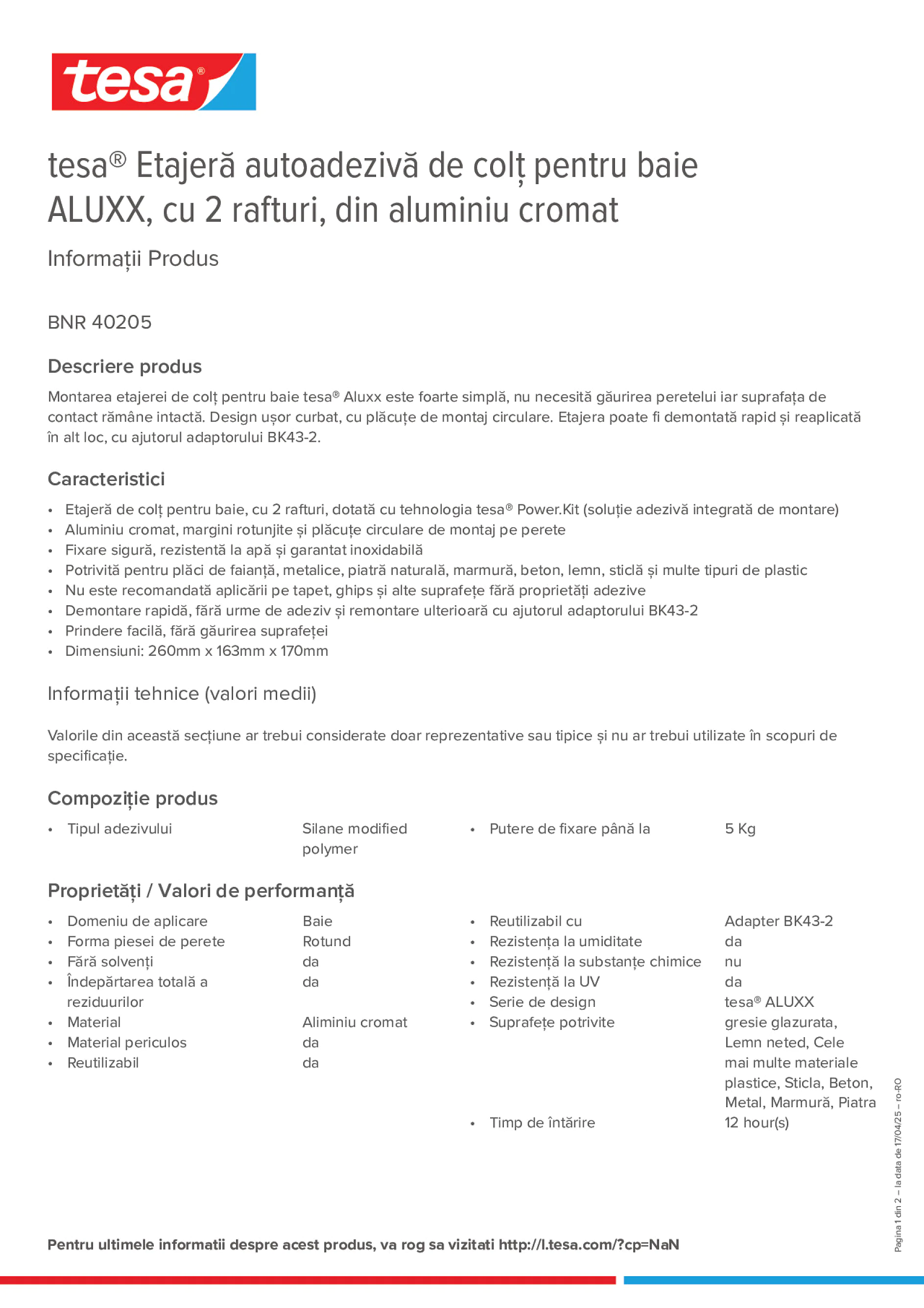 Product information_tesa® 40205_ro-RO