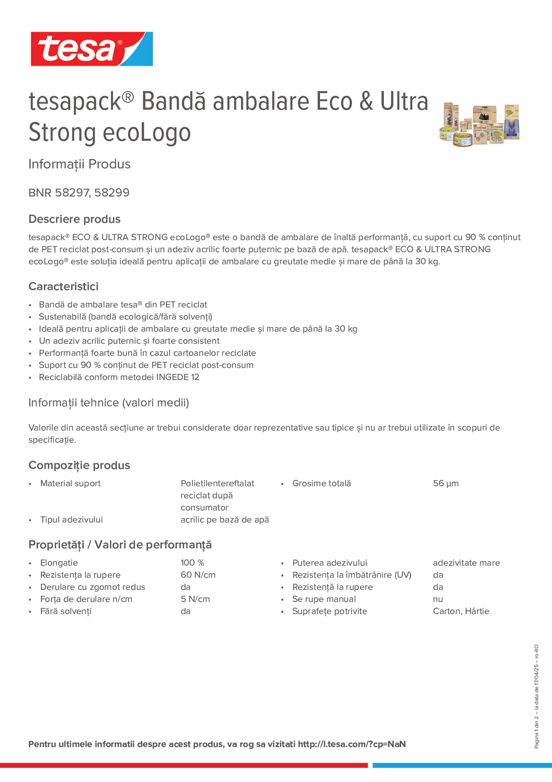 Product information_tesapack® 58297_ro-RO