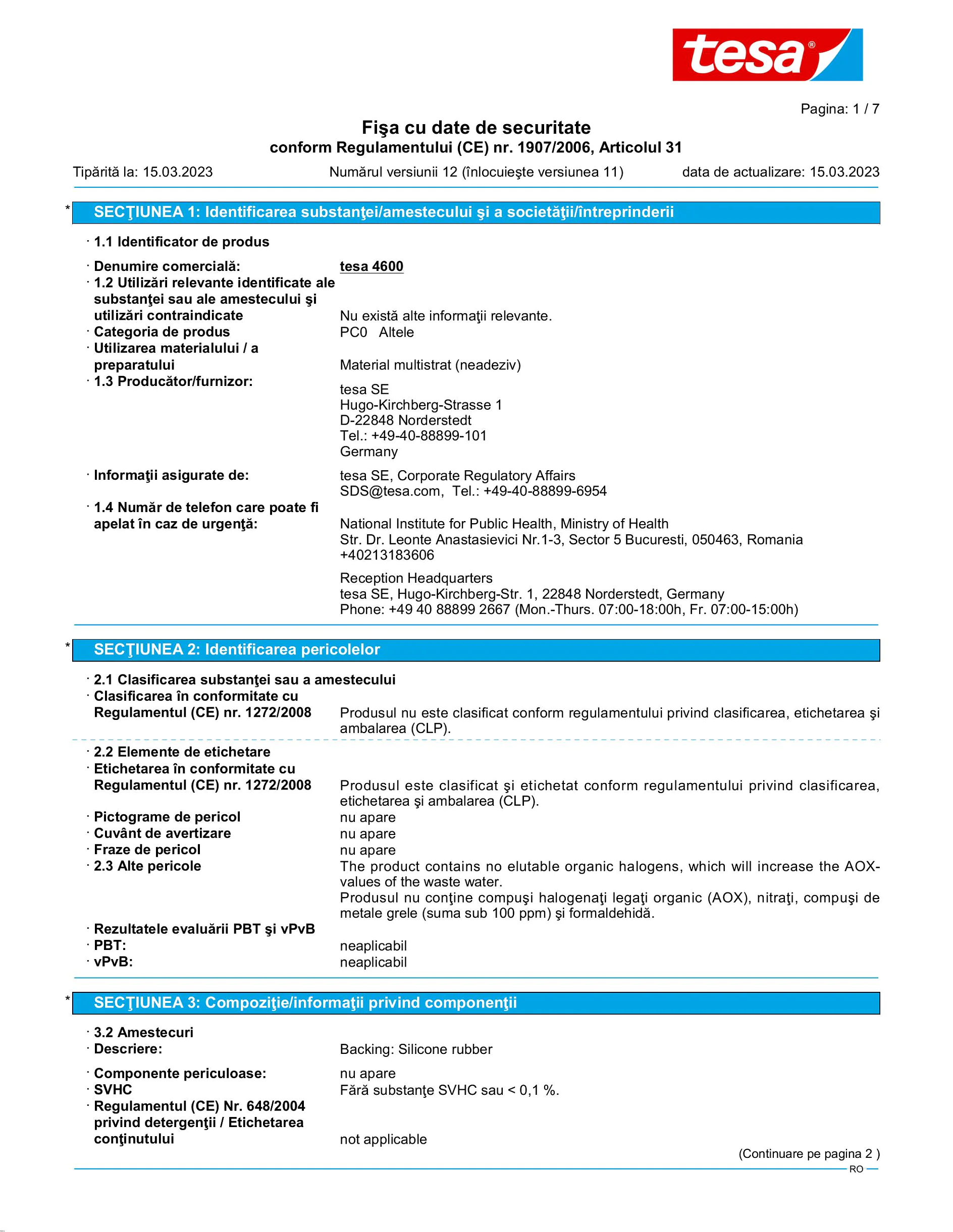 Safety data sheet_tesa® 04600_ro-RO_v12