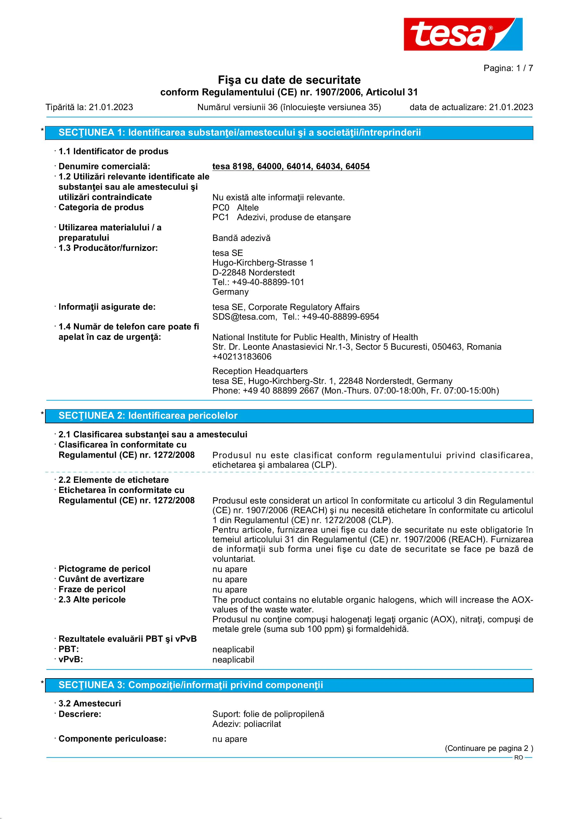 Safety data sheet_tesapack® 57424_ro-RO_v36