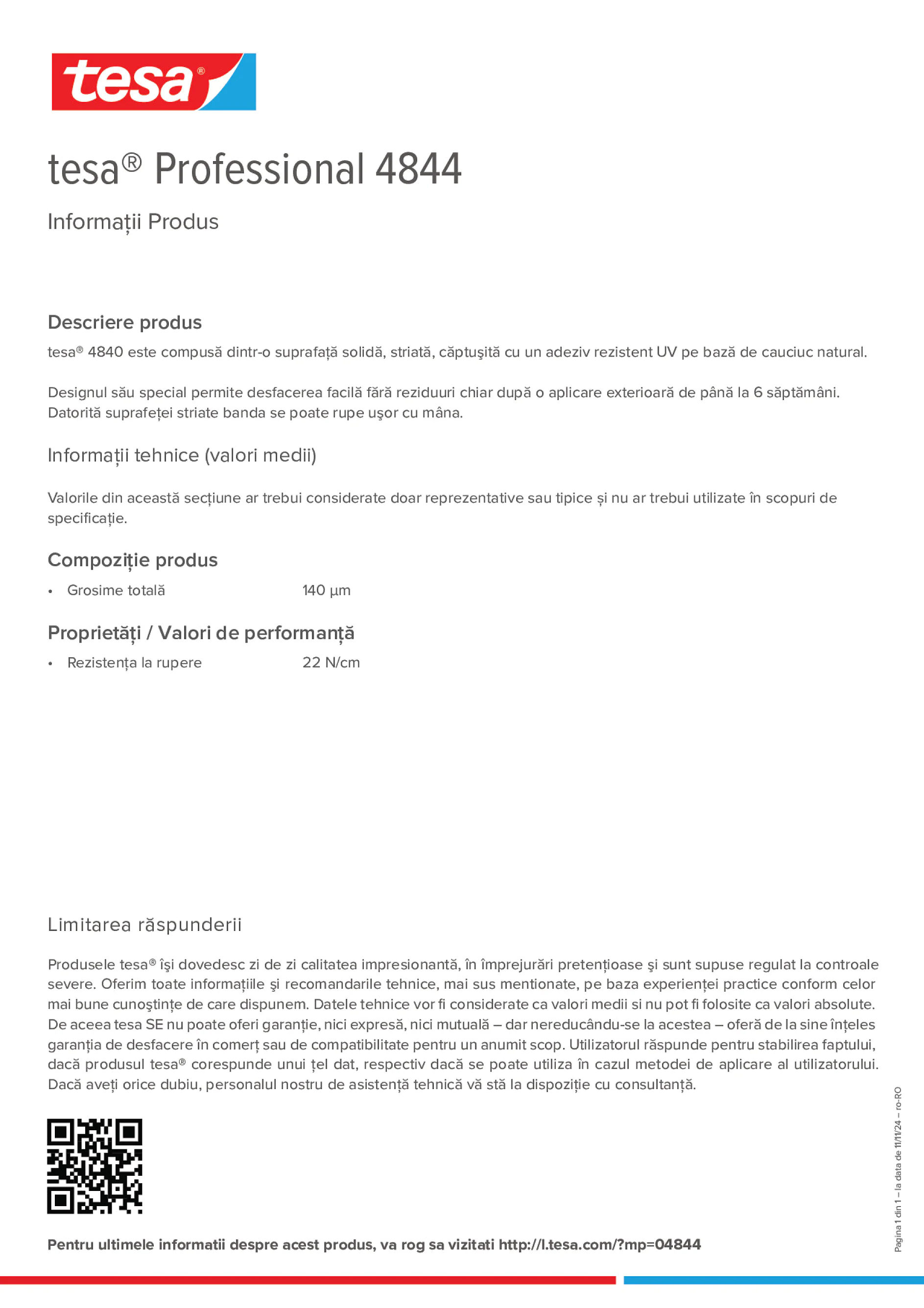 Product information_tesa® Professional 4844_ro-RO