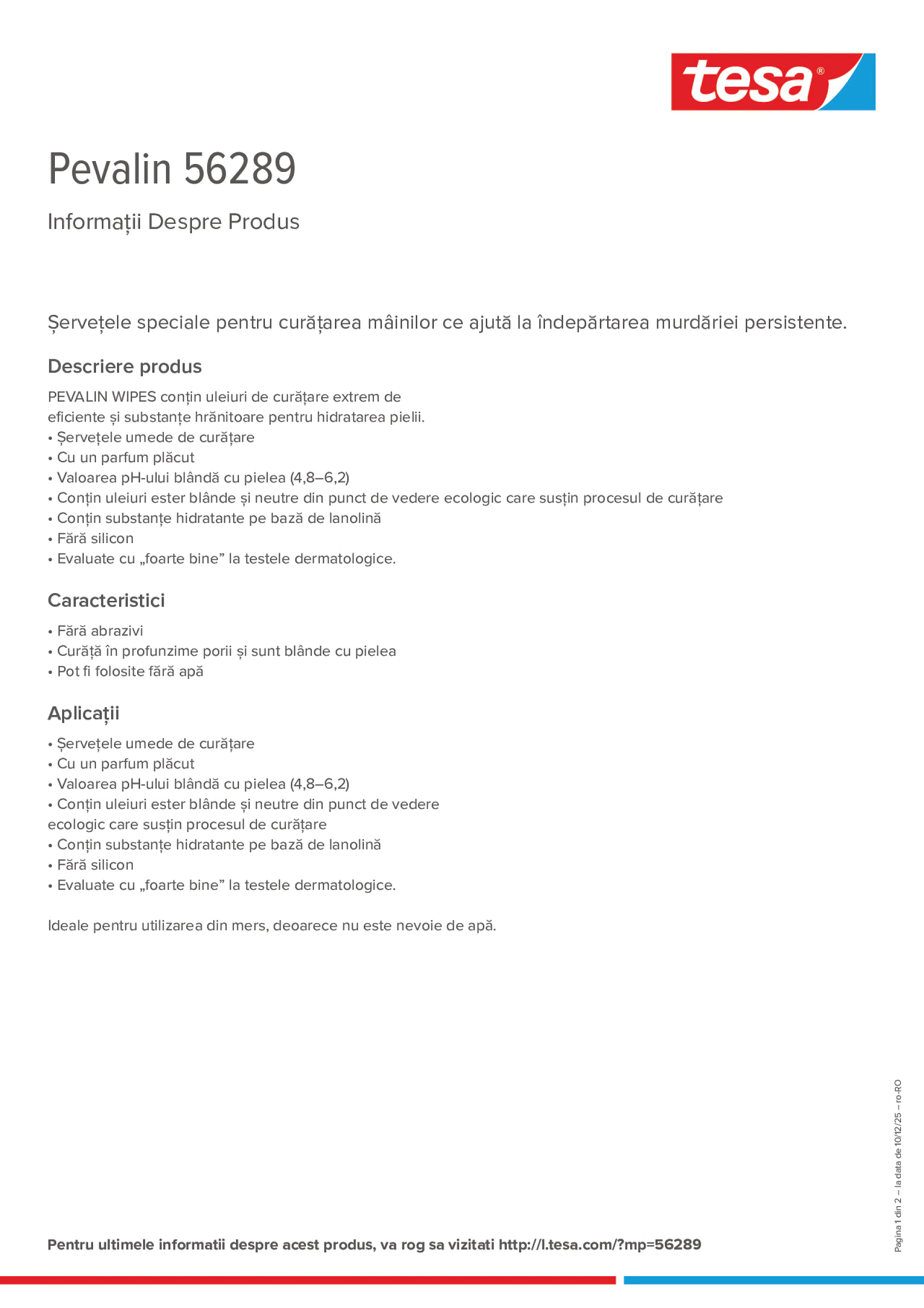 Product information_Pevalin 56289_ro-RO