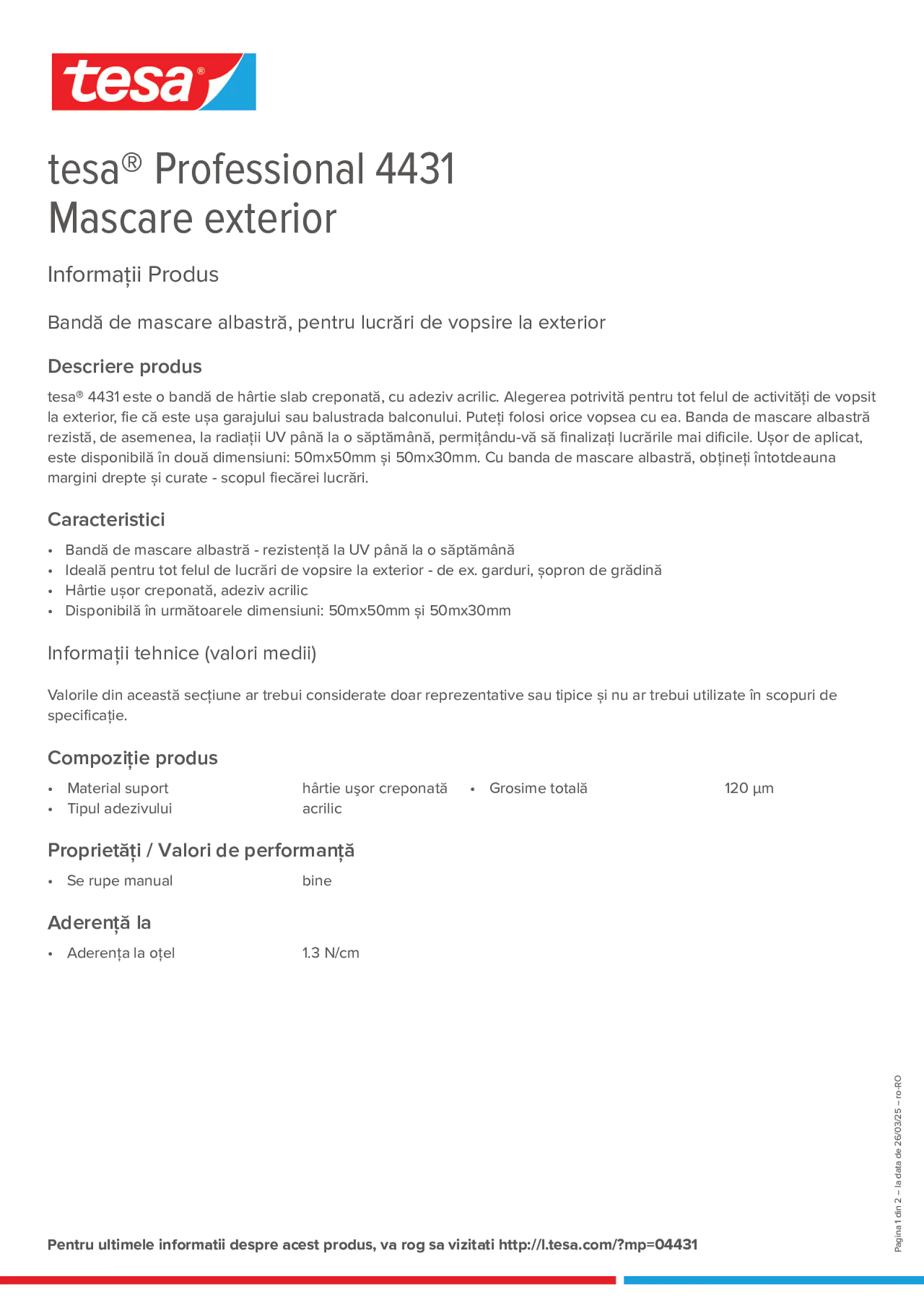 Product information_tesa® Professional 04431_ro-RO