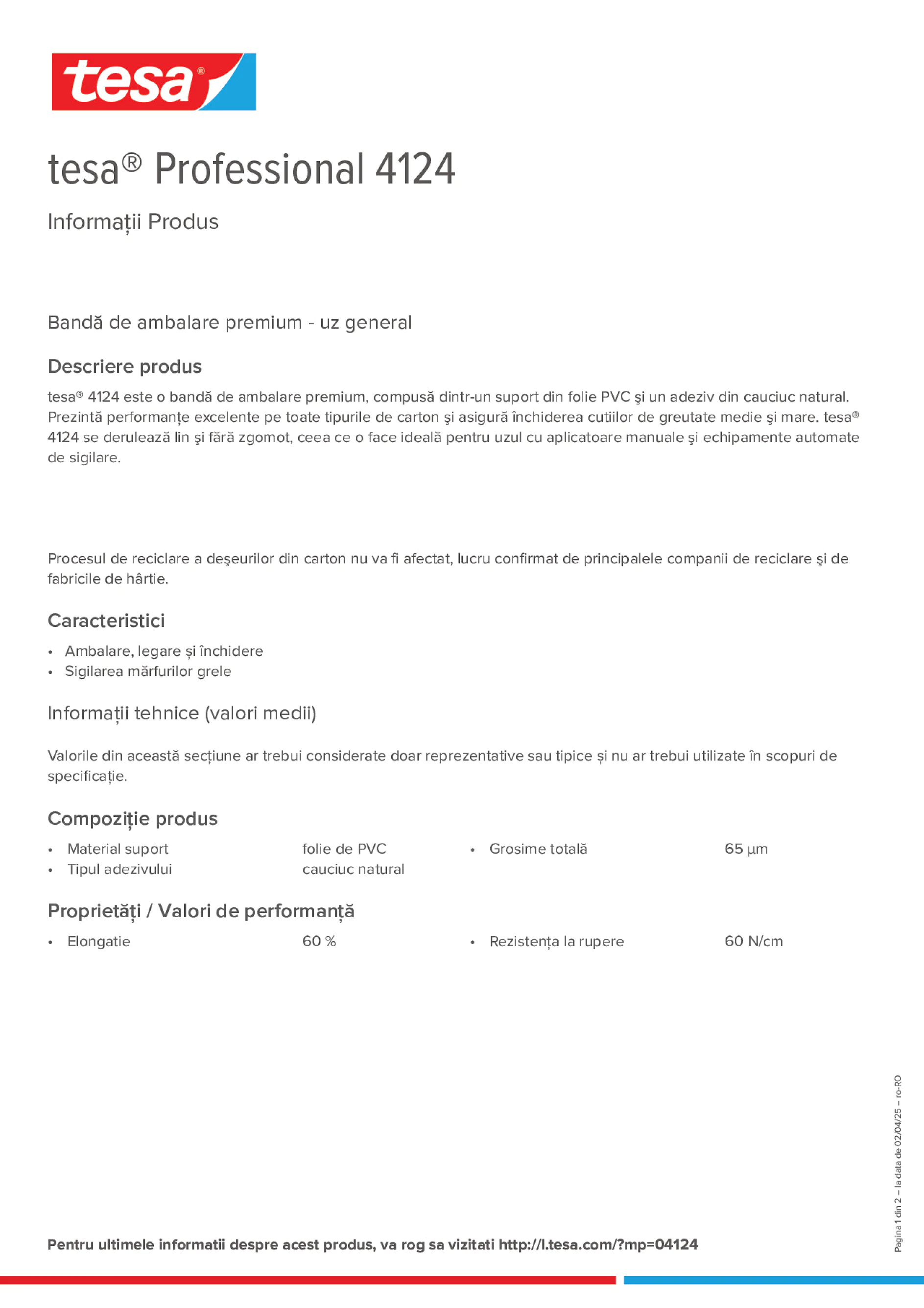 Product information_tesa® Professional 04124_ro-RO