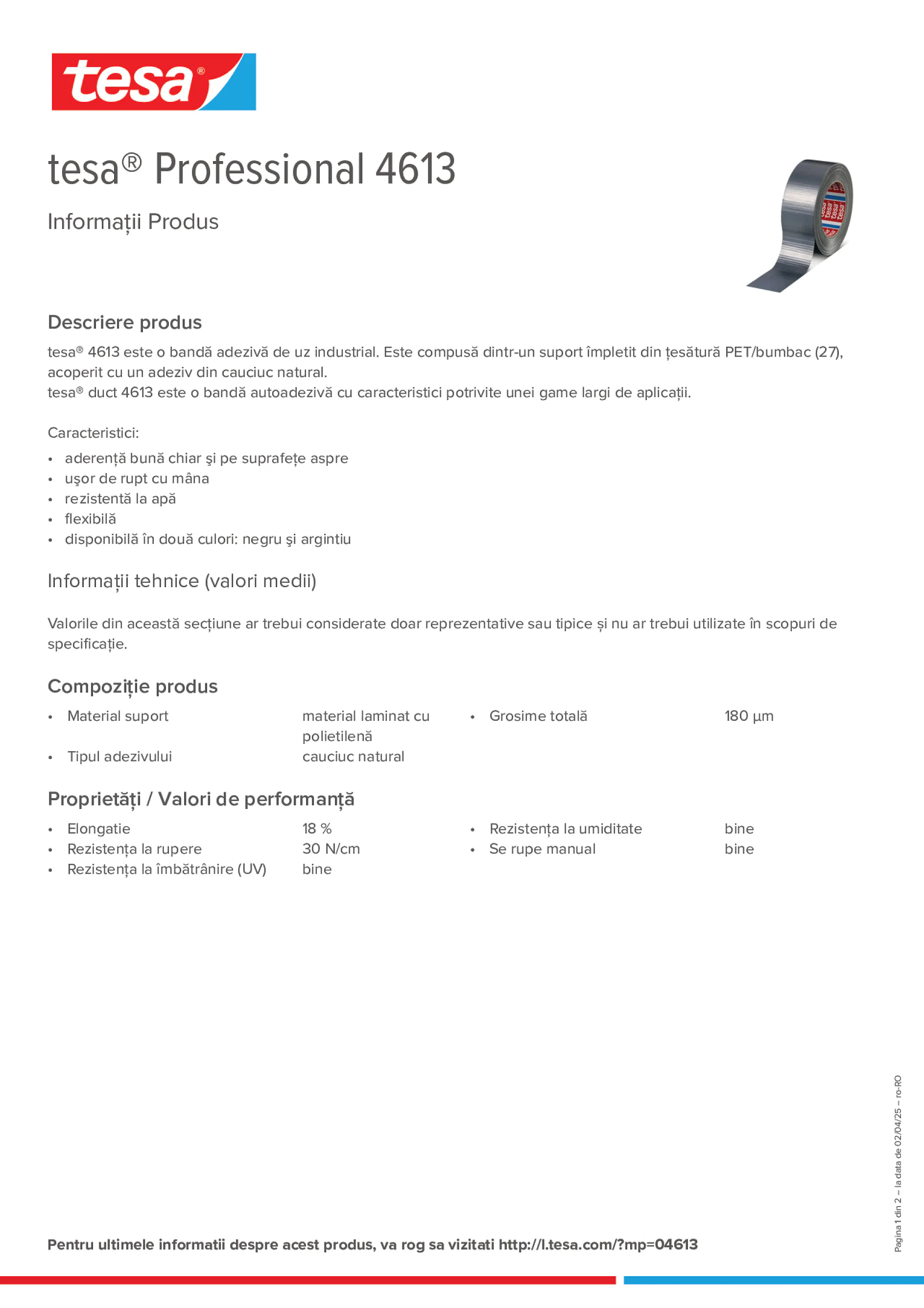 Product information_tesa® Professional 04613_ro-RO