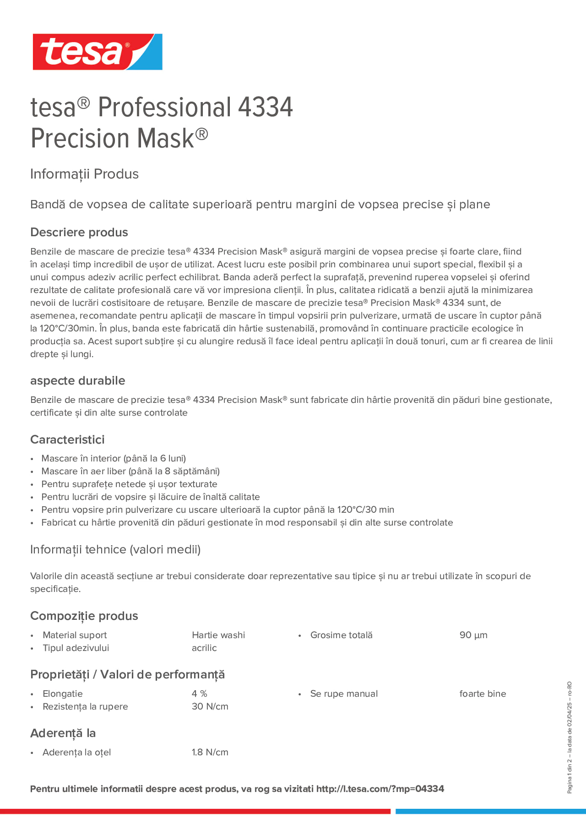 Product information_tesa® Professional 04334_ro-RO