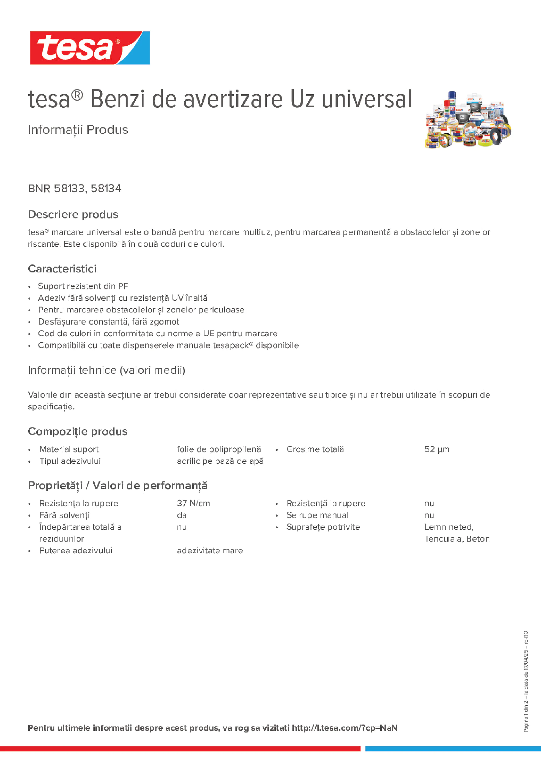 Product information_tesa® 58134YLBK_ro-RO