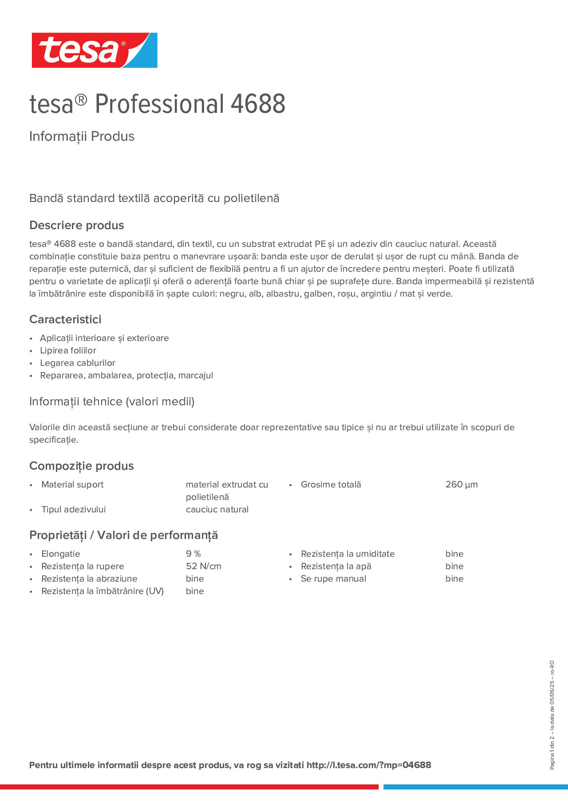 Product information_tesa® Professional 04688_ro-RO
