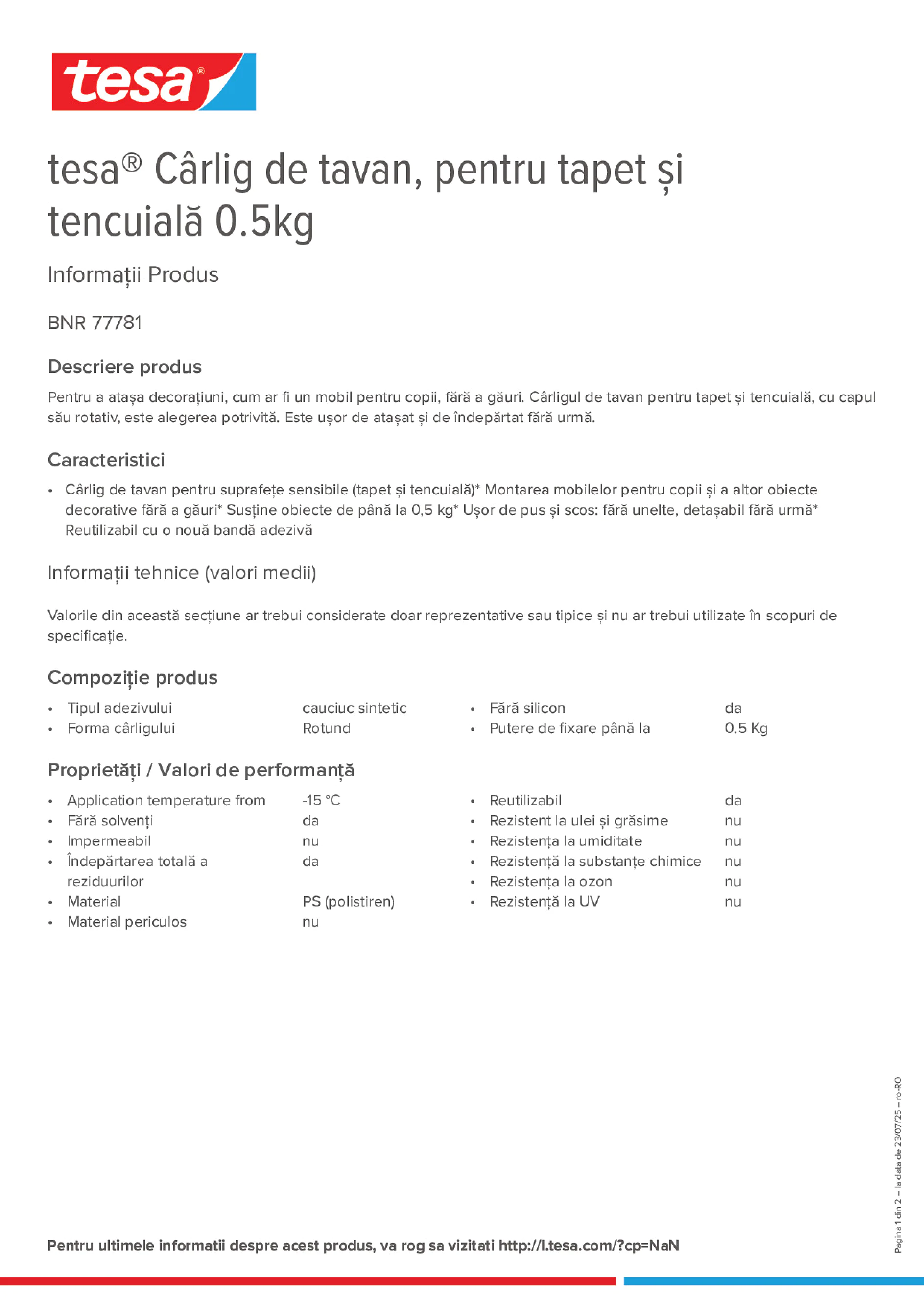 Product information_tesa® 77781_ro-RO