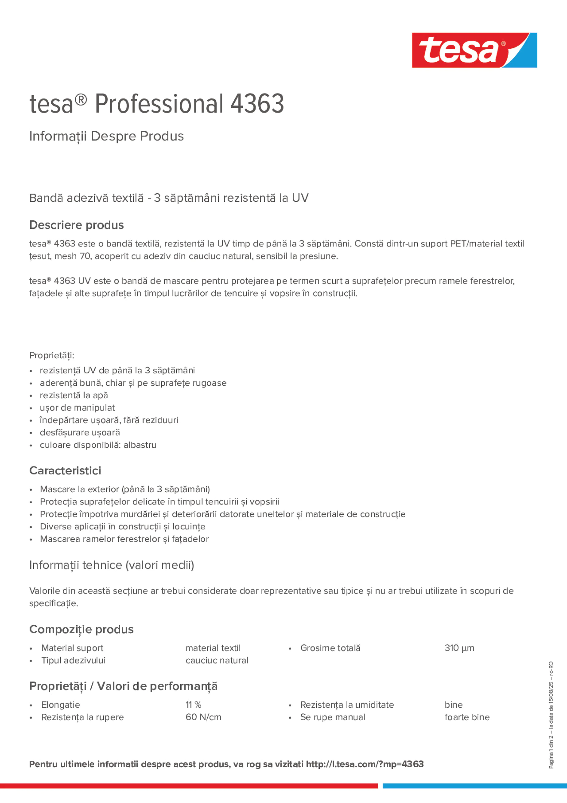 Product information_tesa® Professional 04363_ro-RO