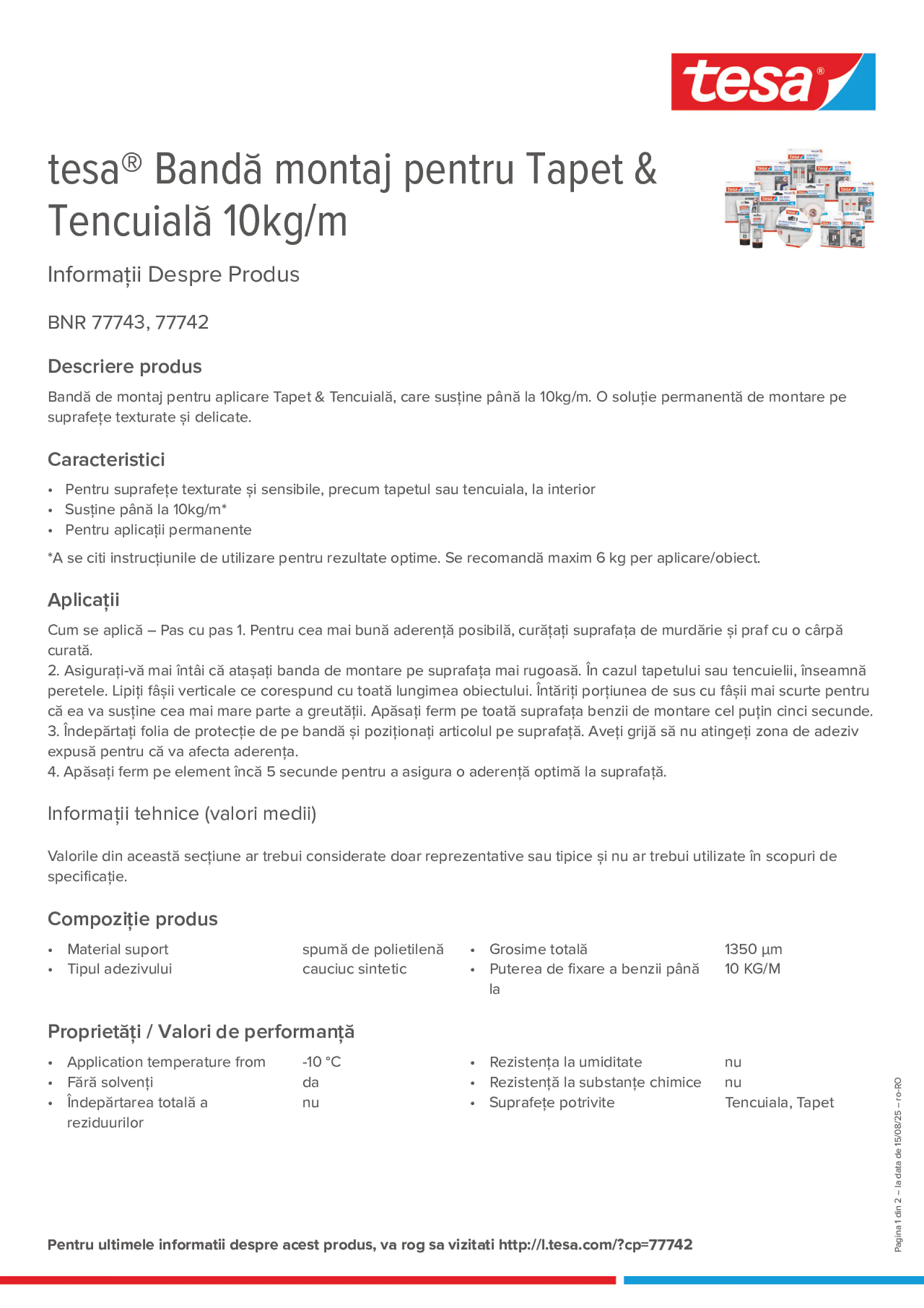 Product information_tesa® 77742_ro-RO
