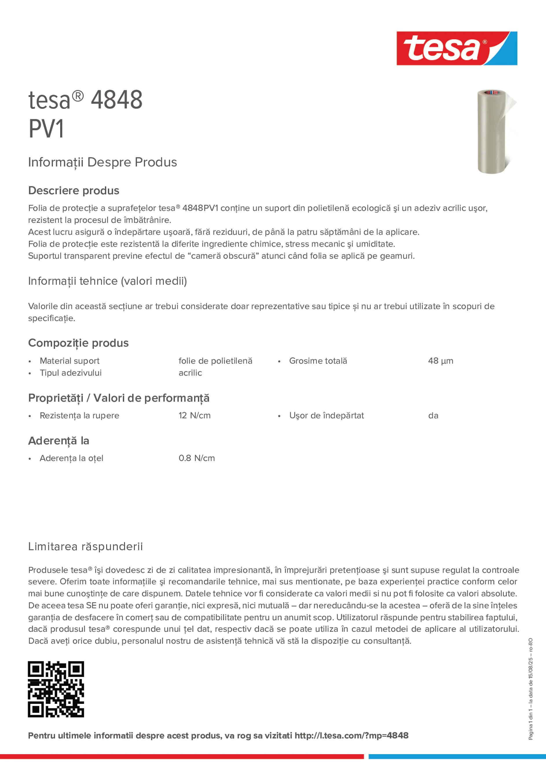 Product information_tesa® 4848_ro-RO