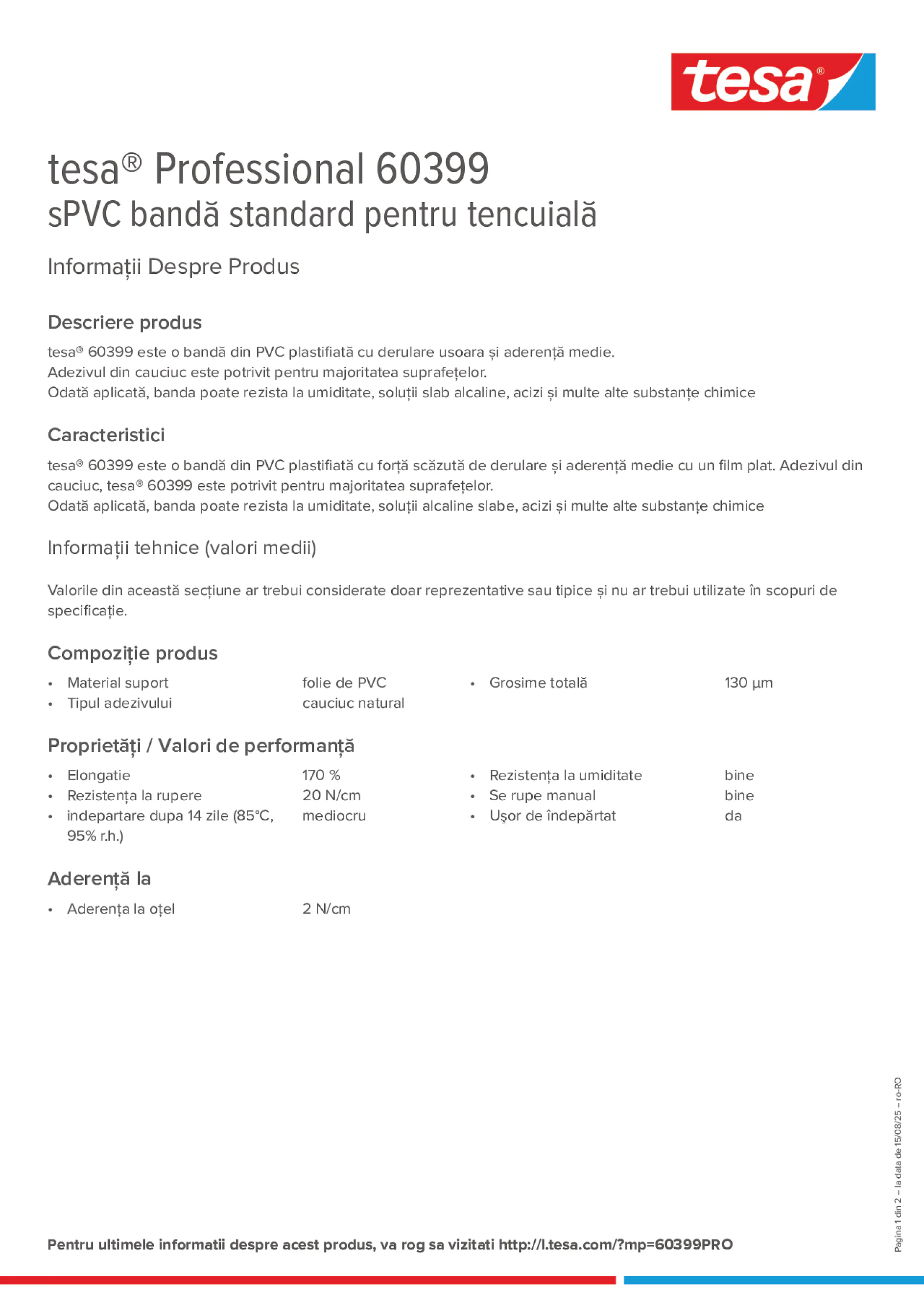 Product information_tesa® Professional 60399_ro-RO