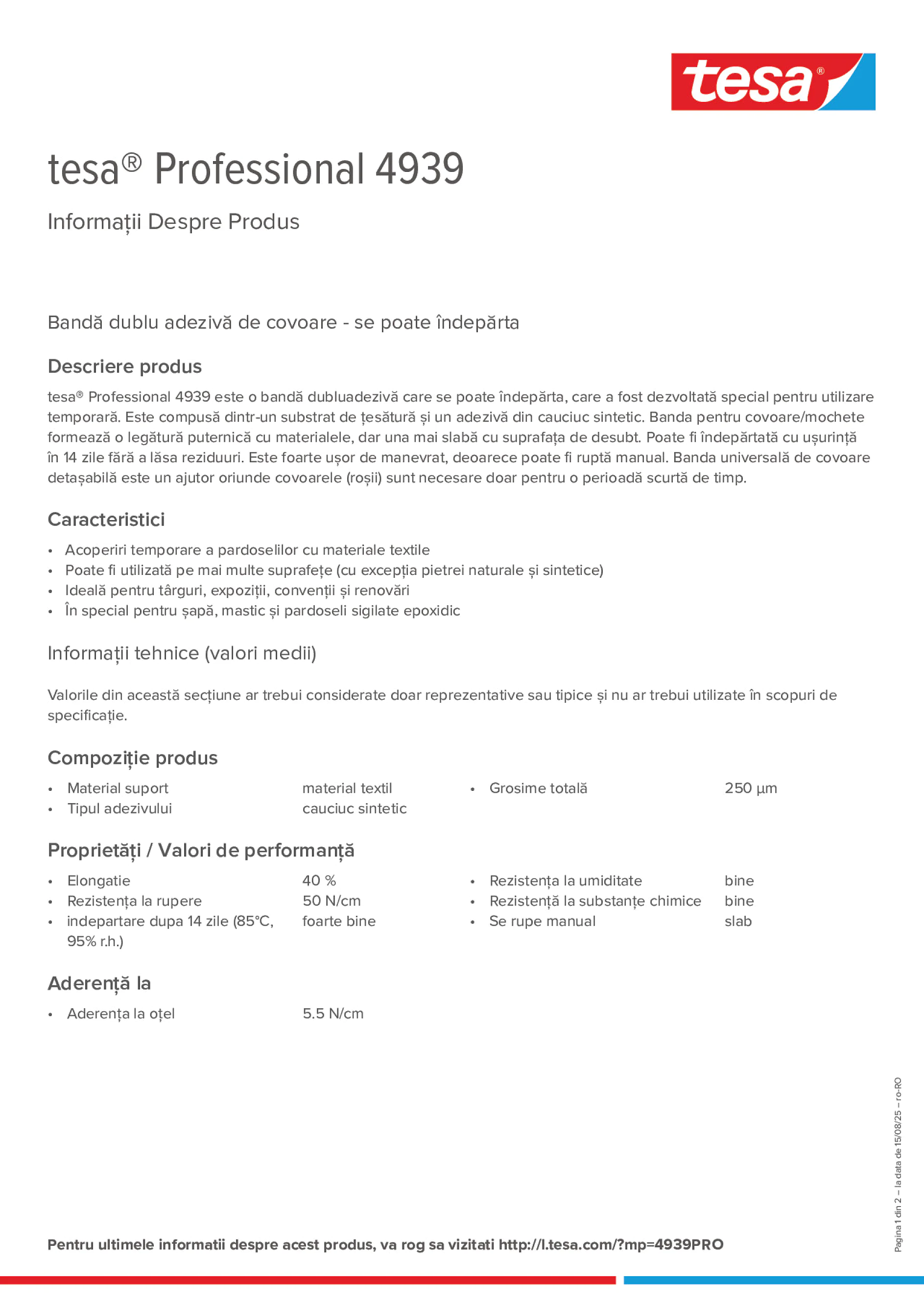 Product information_tesa® Professional 04939_ro-RO