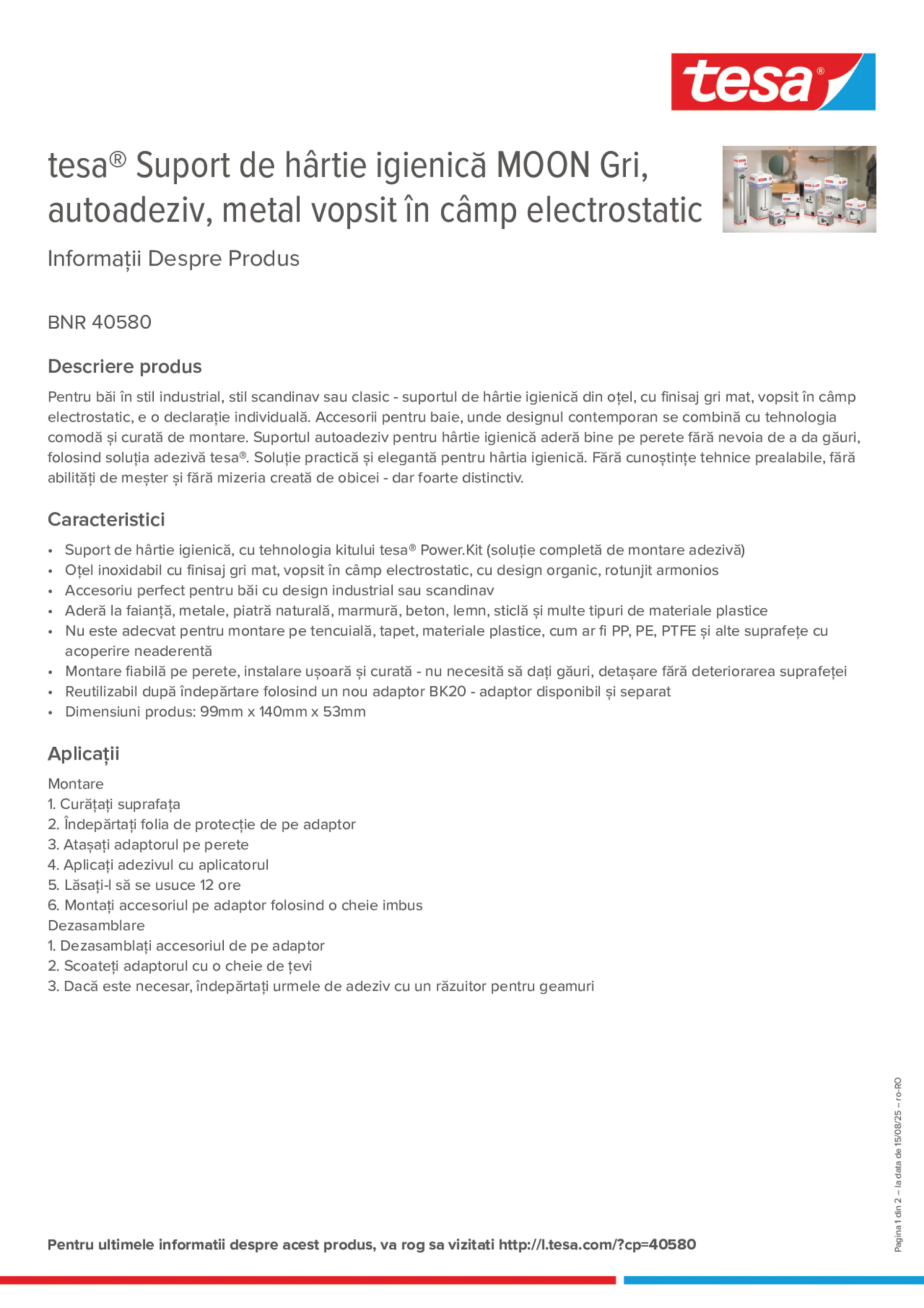 Product information_tesa® 40580_ro-RO