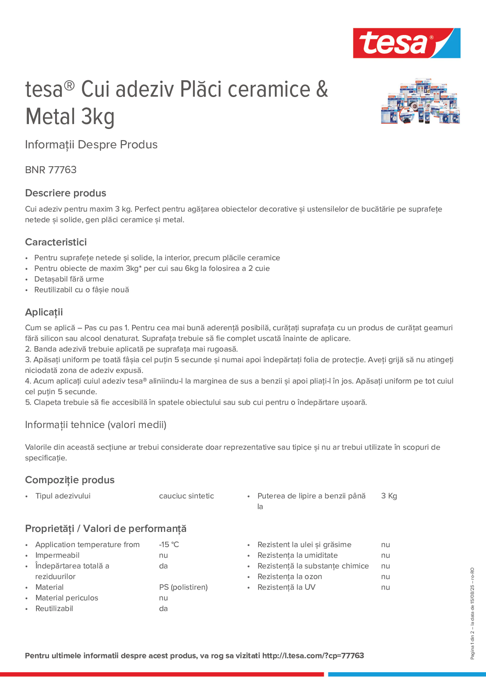 Product information_tesa® 77763_ro-RO