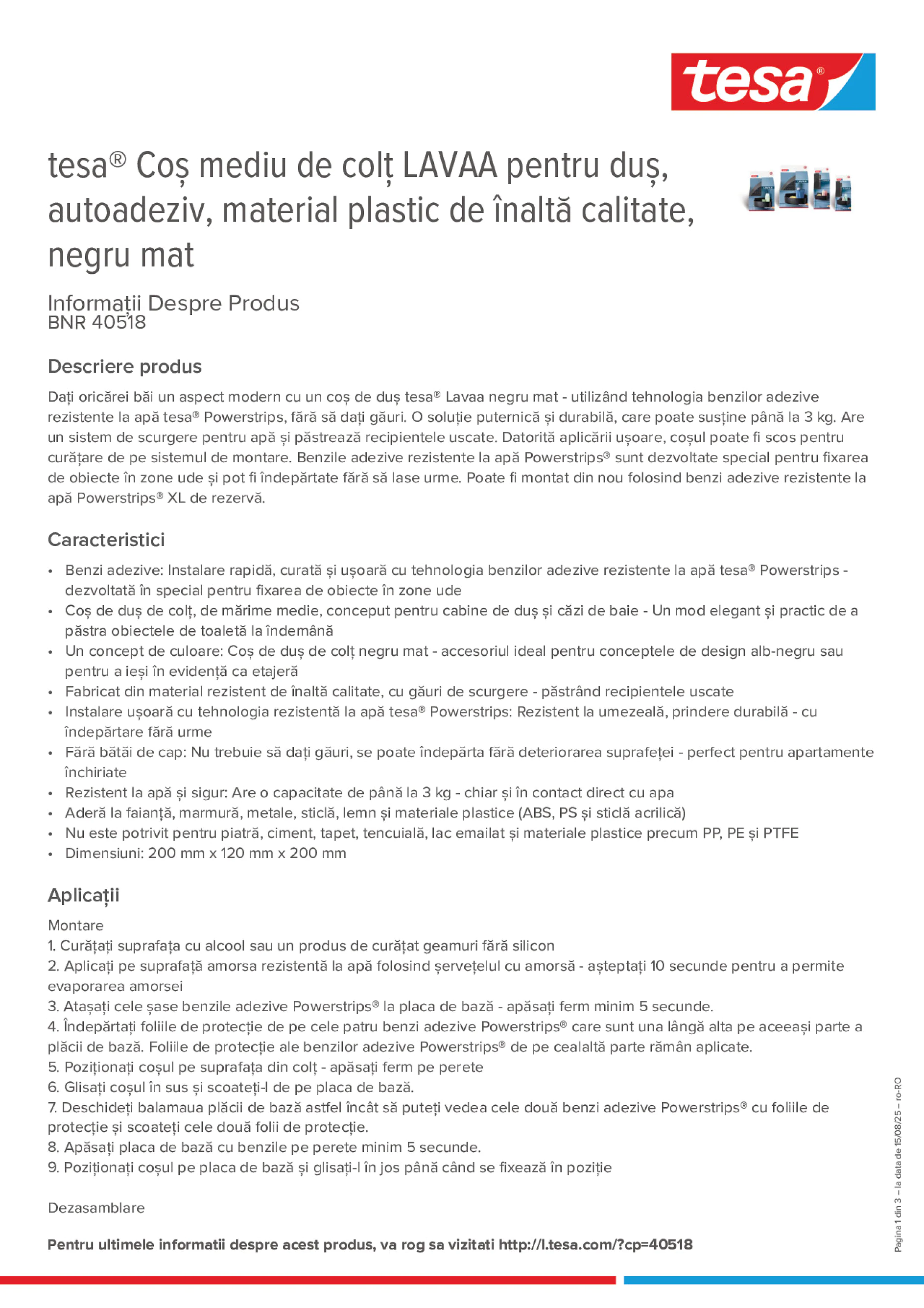 Product information_tesa® 40518_ro-RO