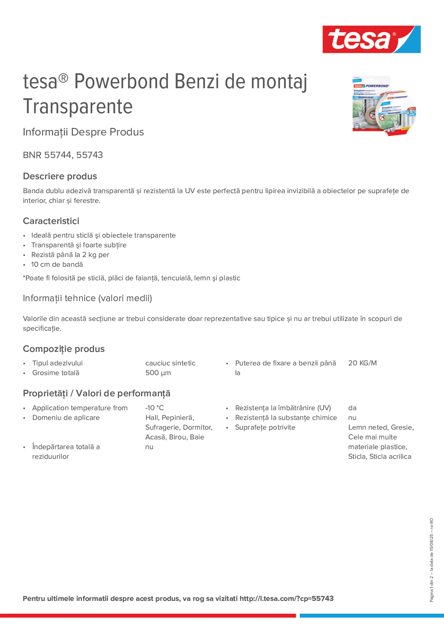 Product information_tesa® Powerbond 55744_ro-RO