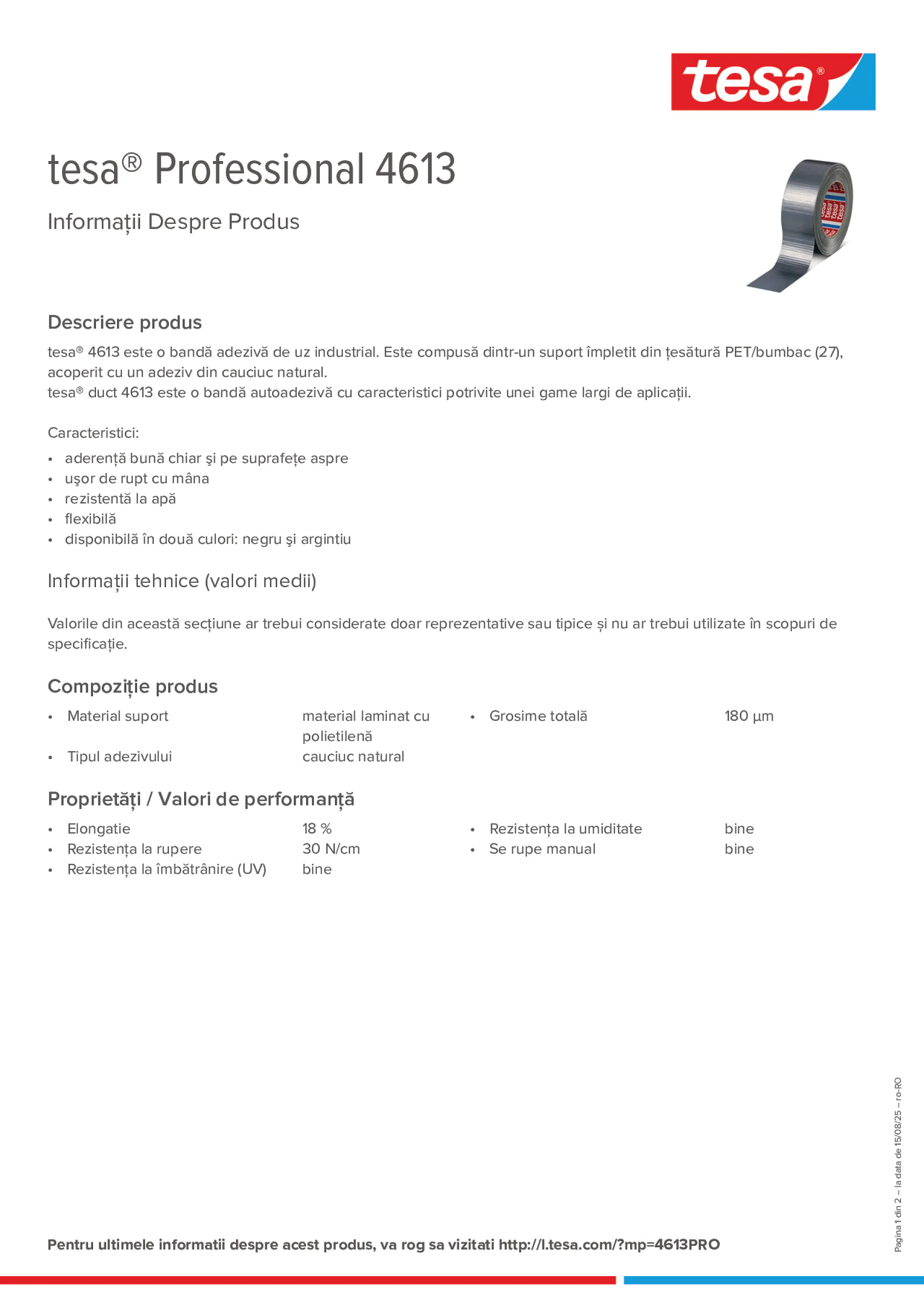 Product information_tesa® Professional 04613_ro-RO