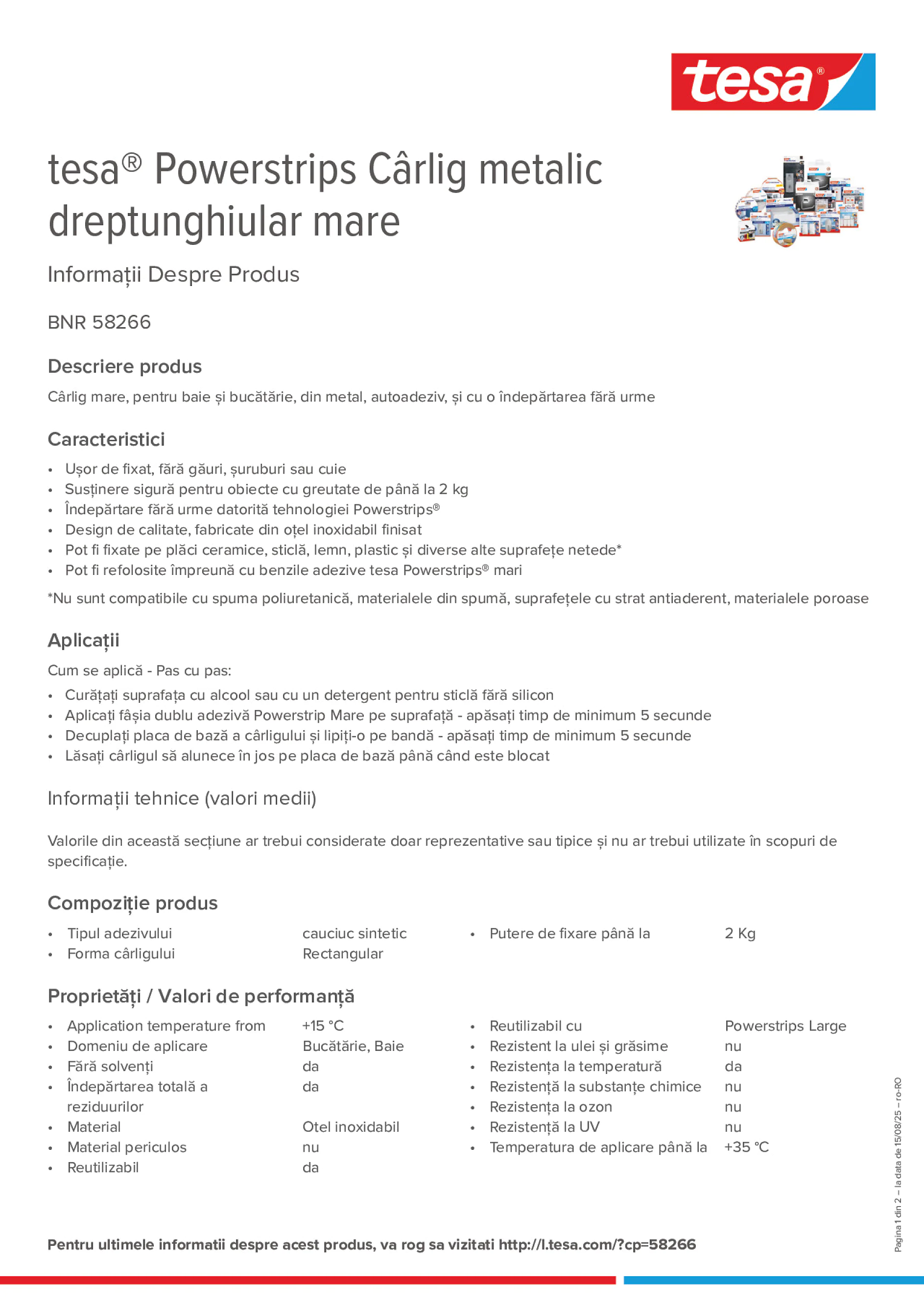 Product information_tesa® Powerstrips 58266_ro-RO