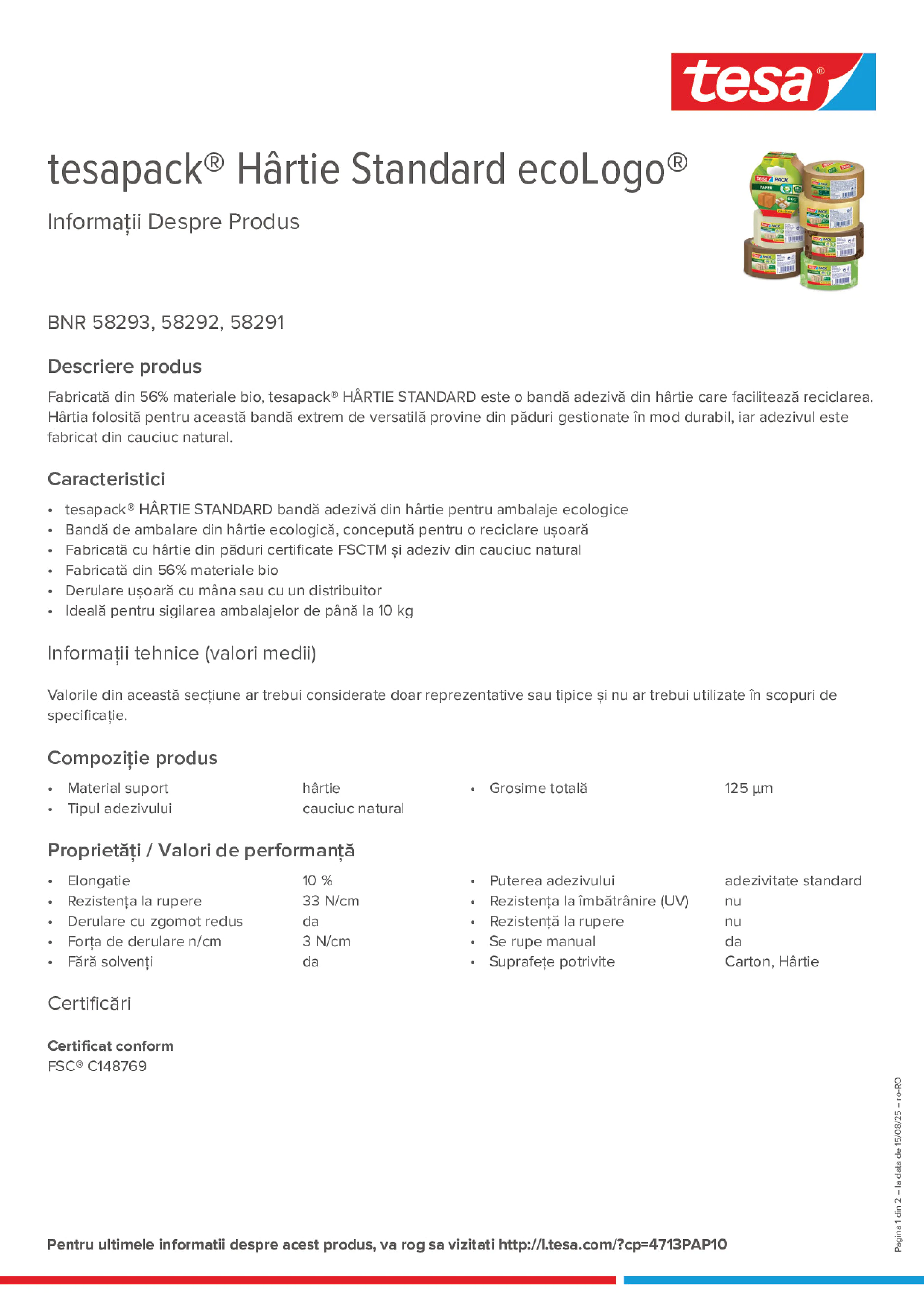 Product information_tesapack® 58293_ro-RO