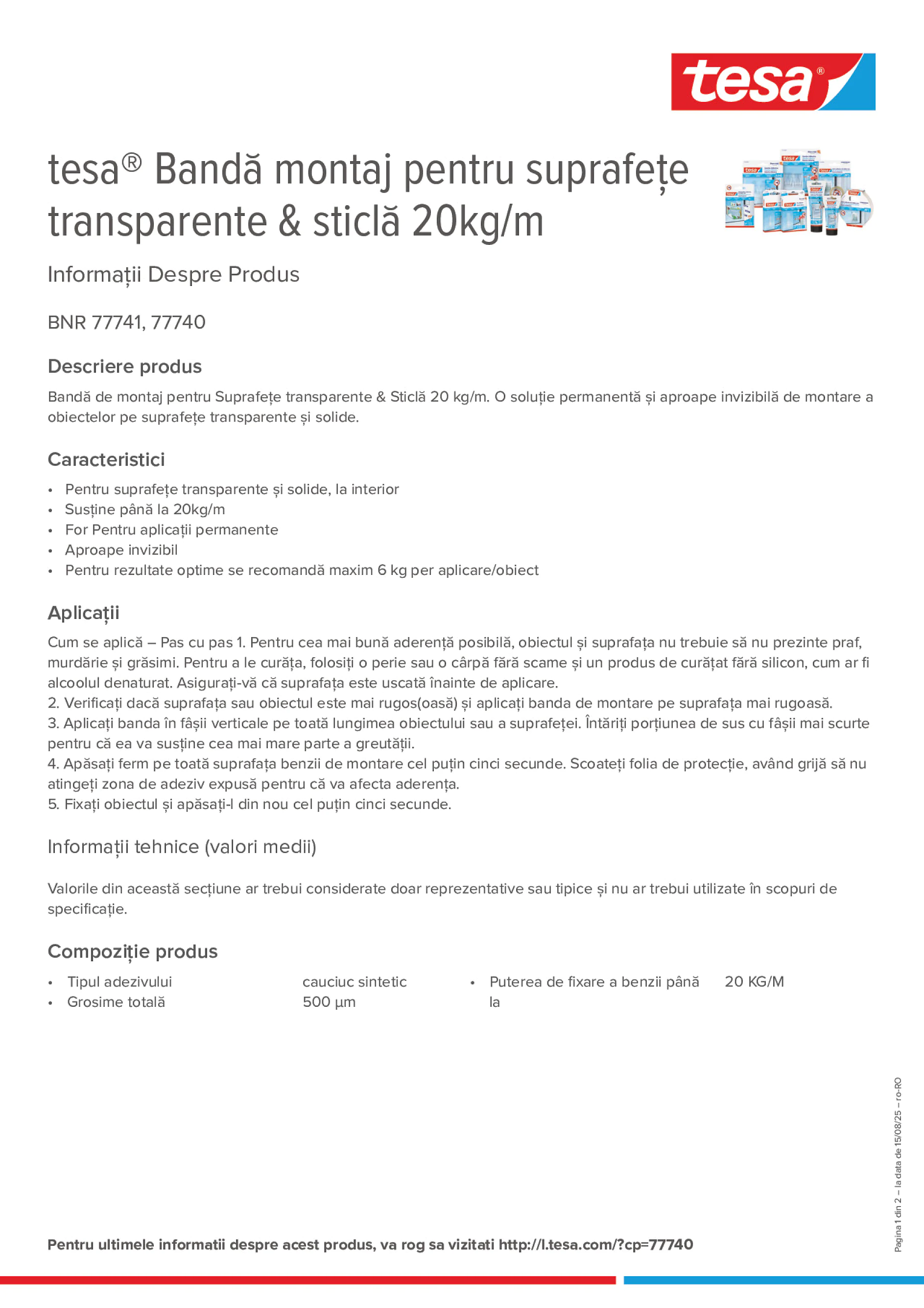 Product information_tesa® 77740_ro-RO