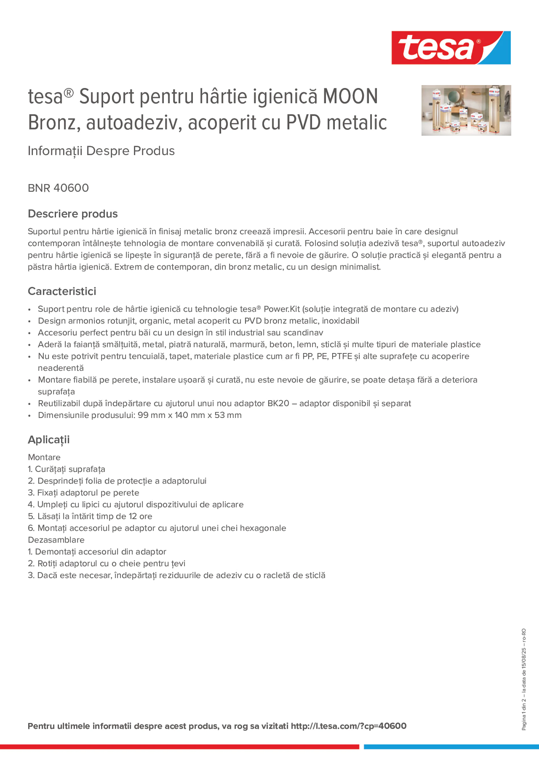 Product information_tesa® 40600_ro-RO