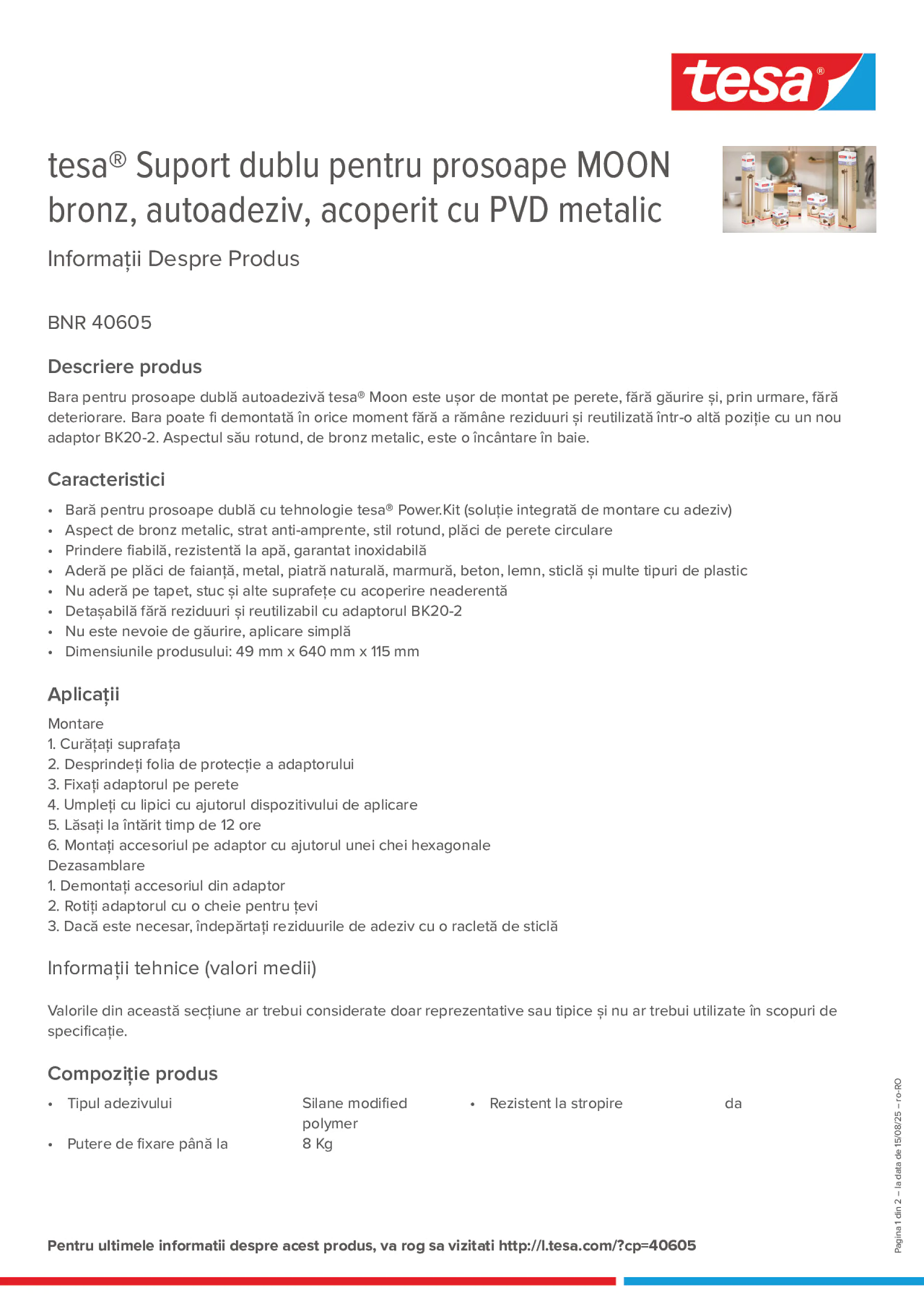 Product information_tesa® 40605_ro-RO