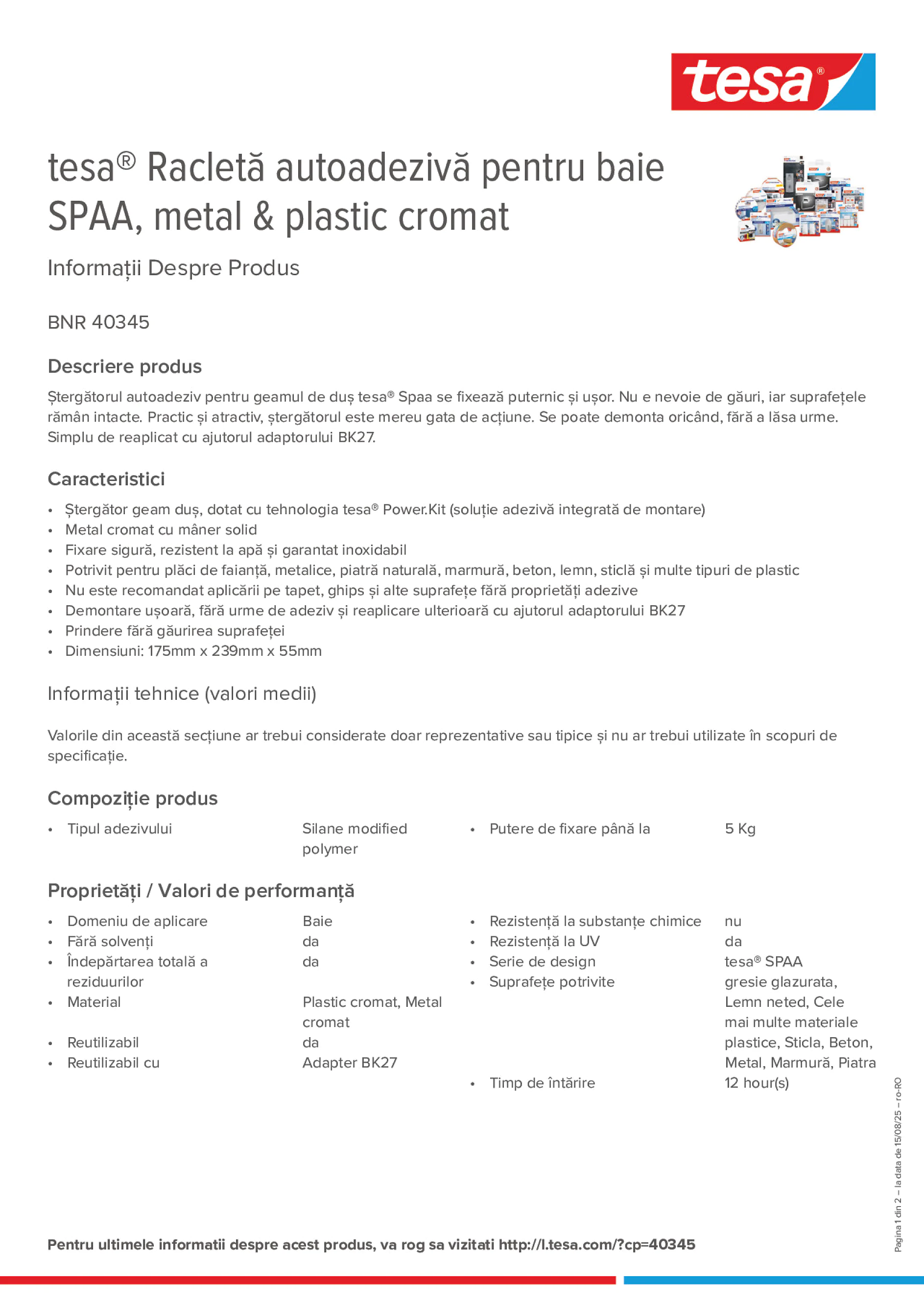 Product information_tesa® 40345_ro-RO