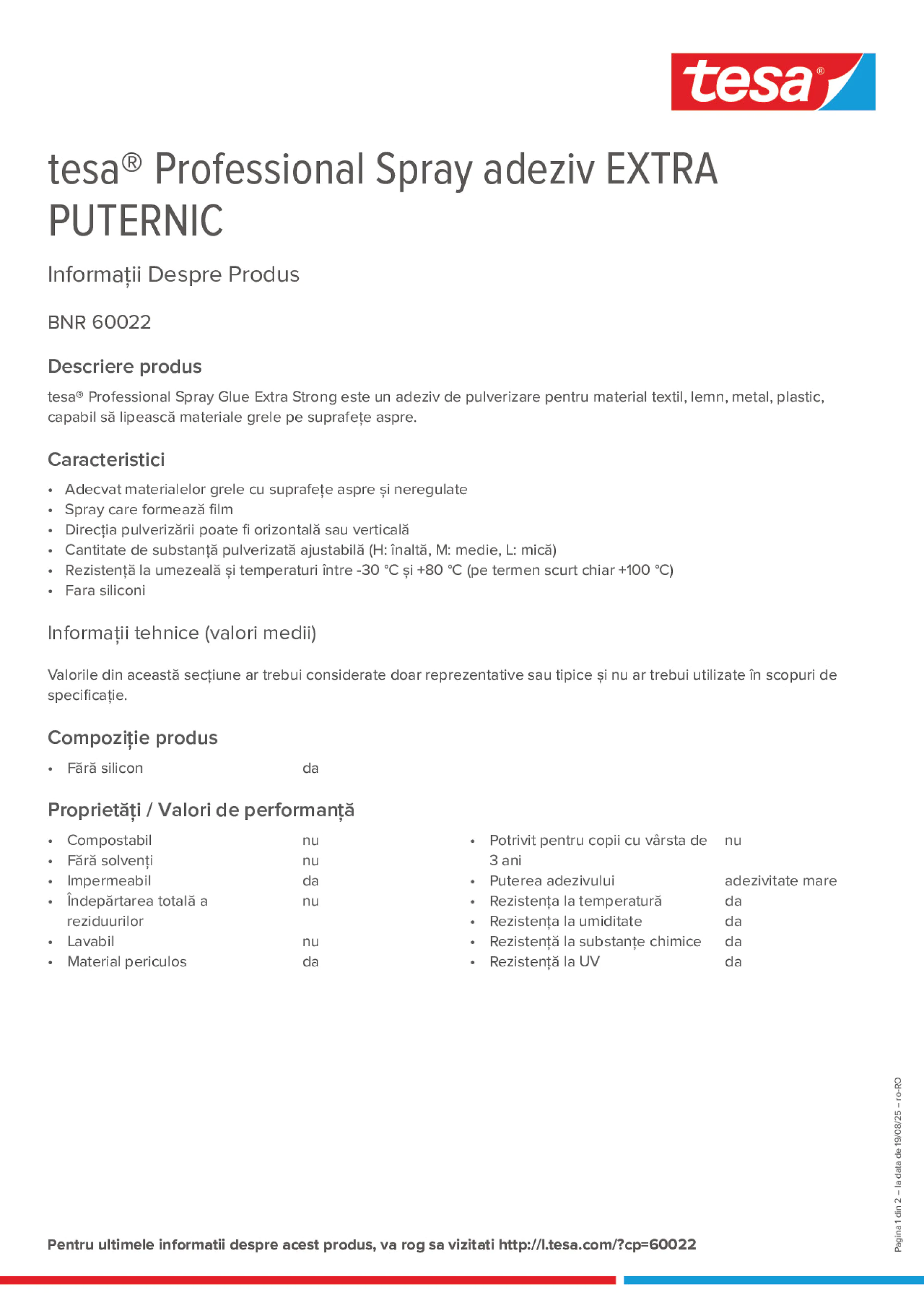 Product information_tesa® Professional 60022_ro-RO