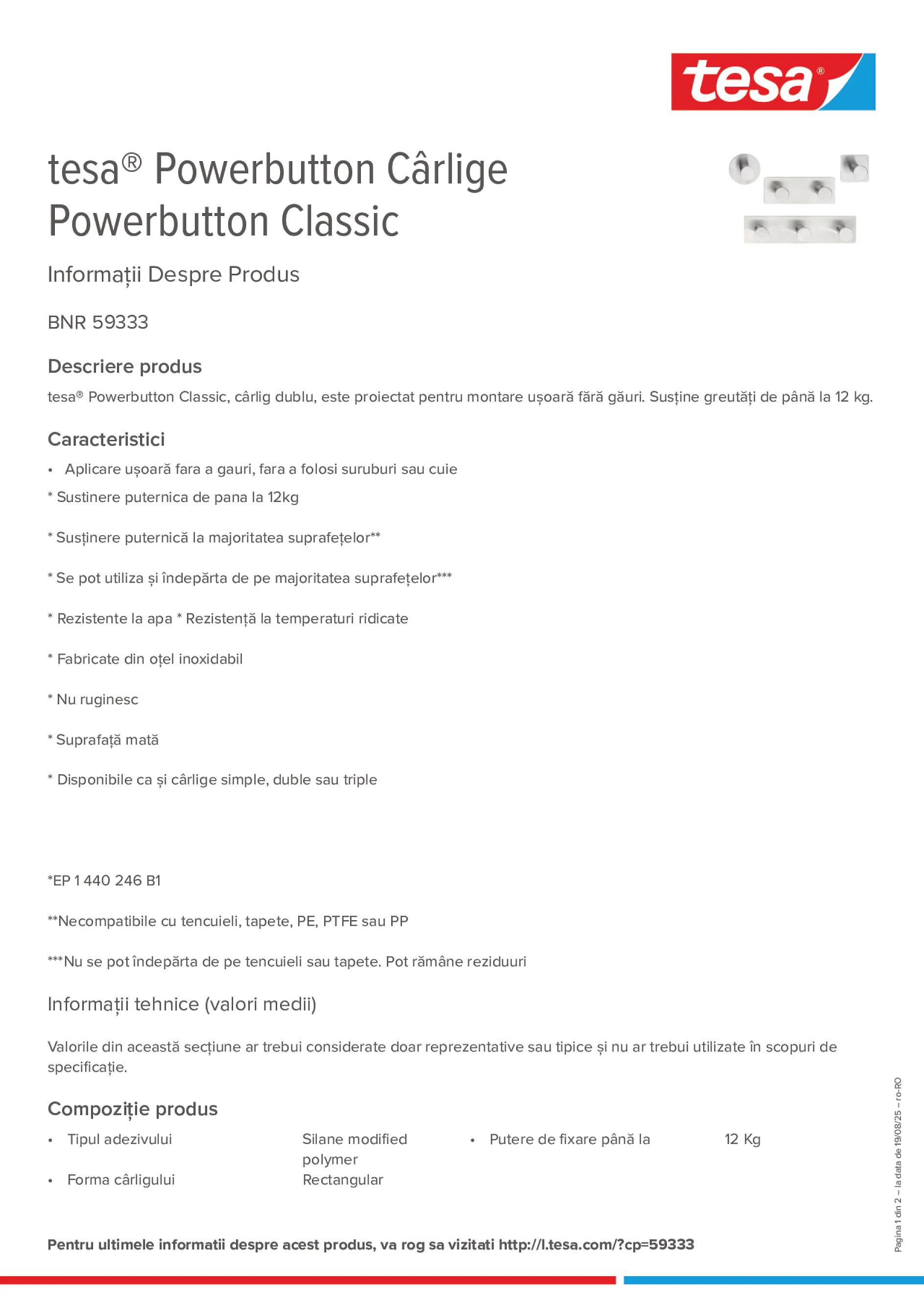Product information_tesa® Powerbutton 59333_ro-RO