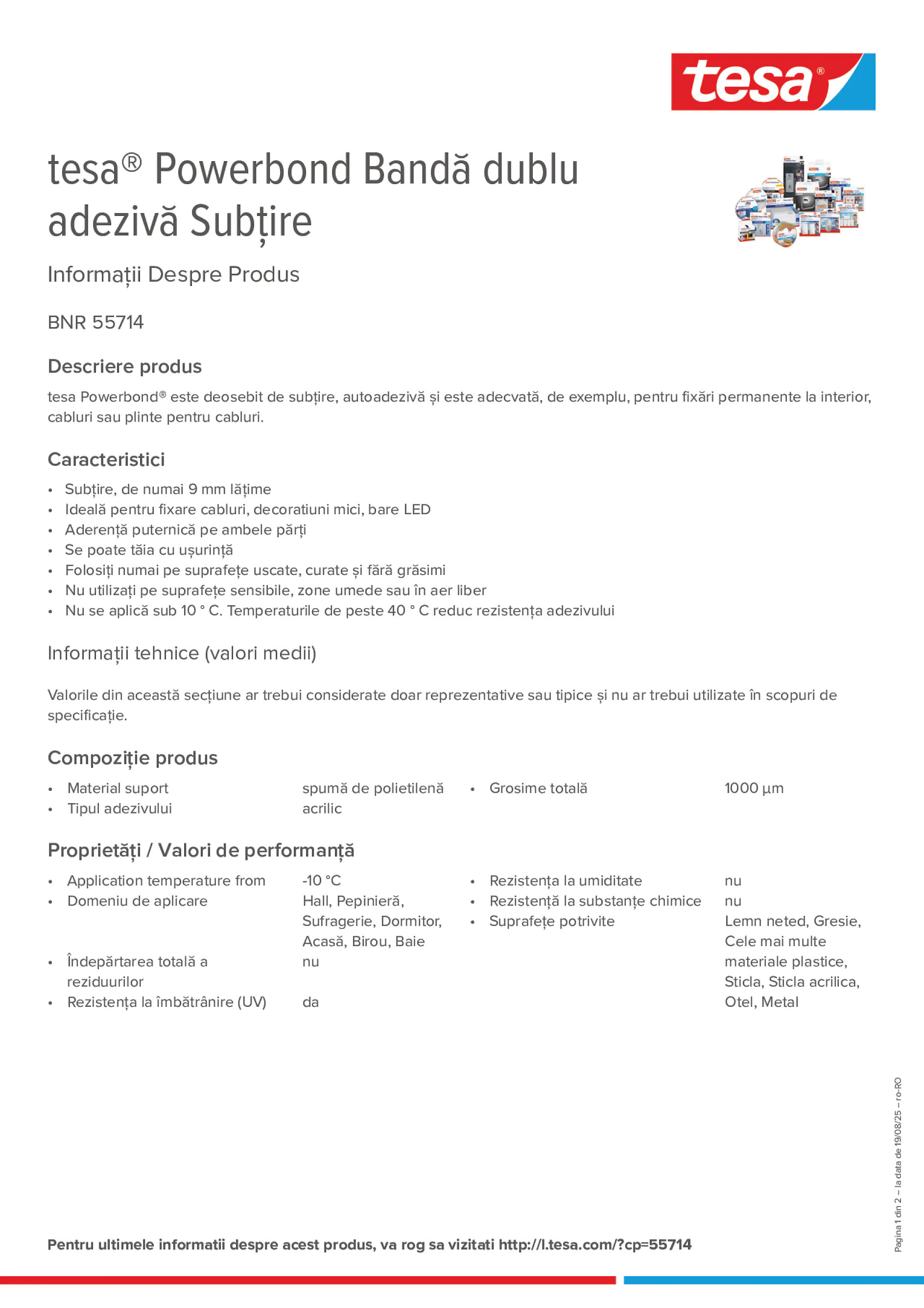 Product information_tesa® Powerbond 55714_ro-RO