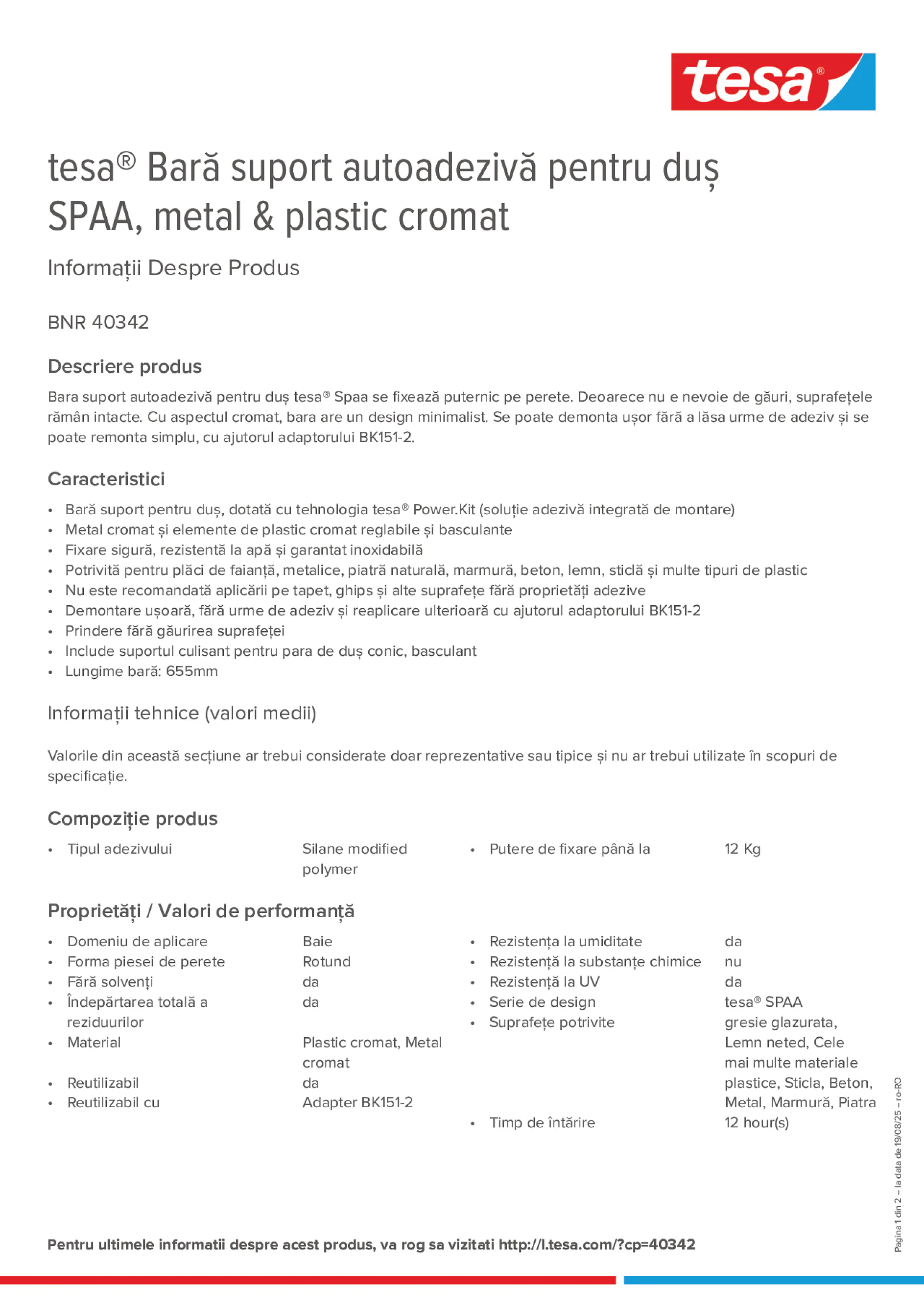 Product information_tesa® 40342_ro-RO
