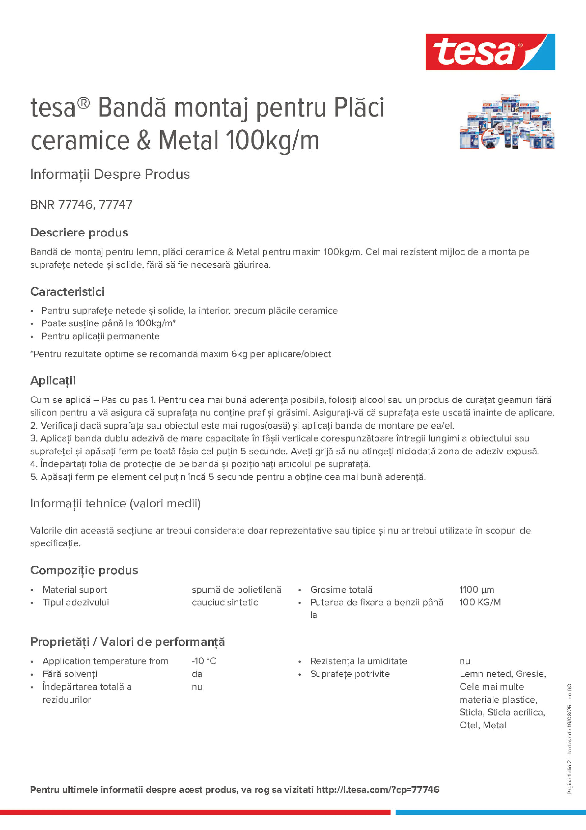 Product information_tesa® 77746_ro-RO