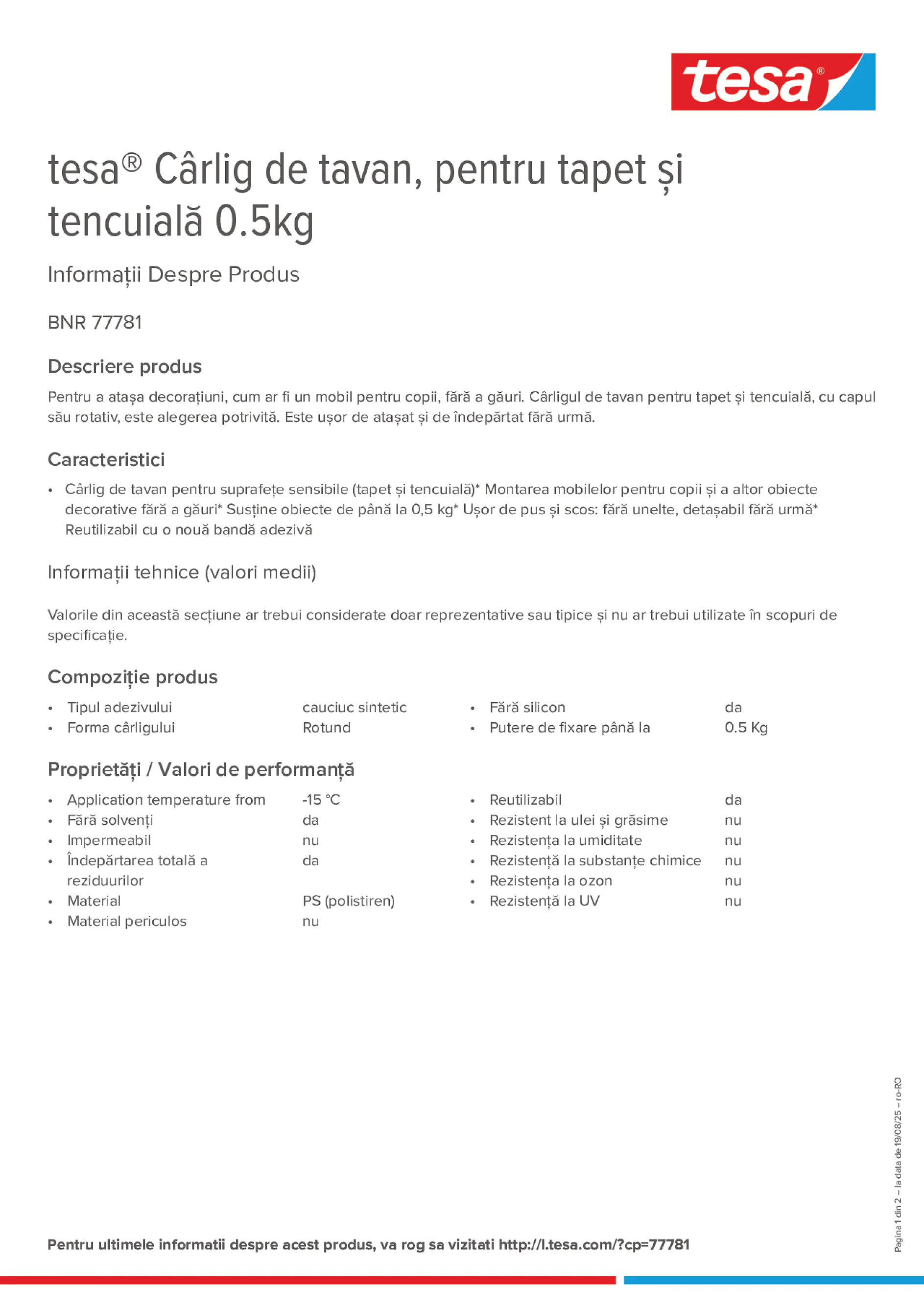 Product information_tesa® 77781_ro-RO
