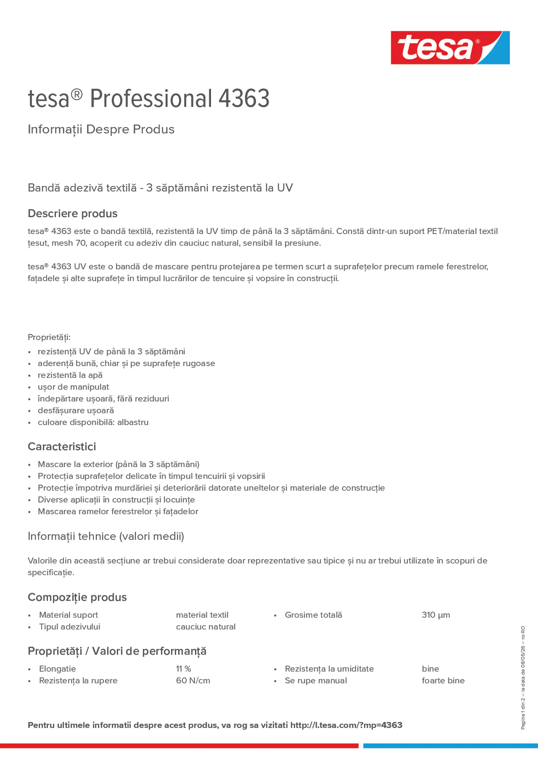 Product information_tesa® Professional 04363_ro-RO