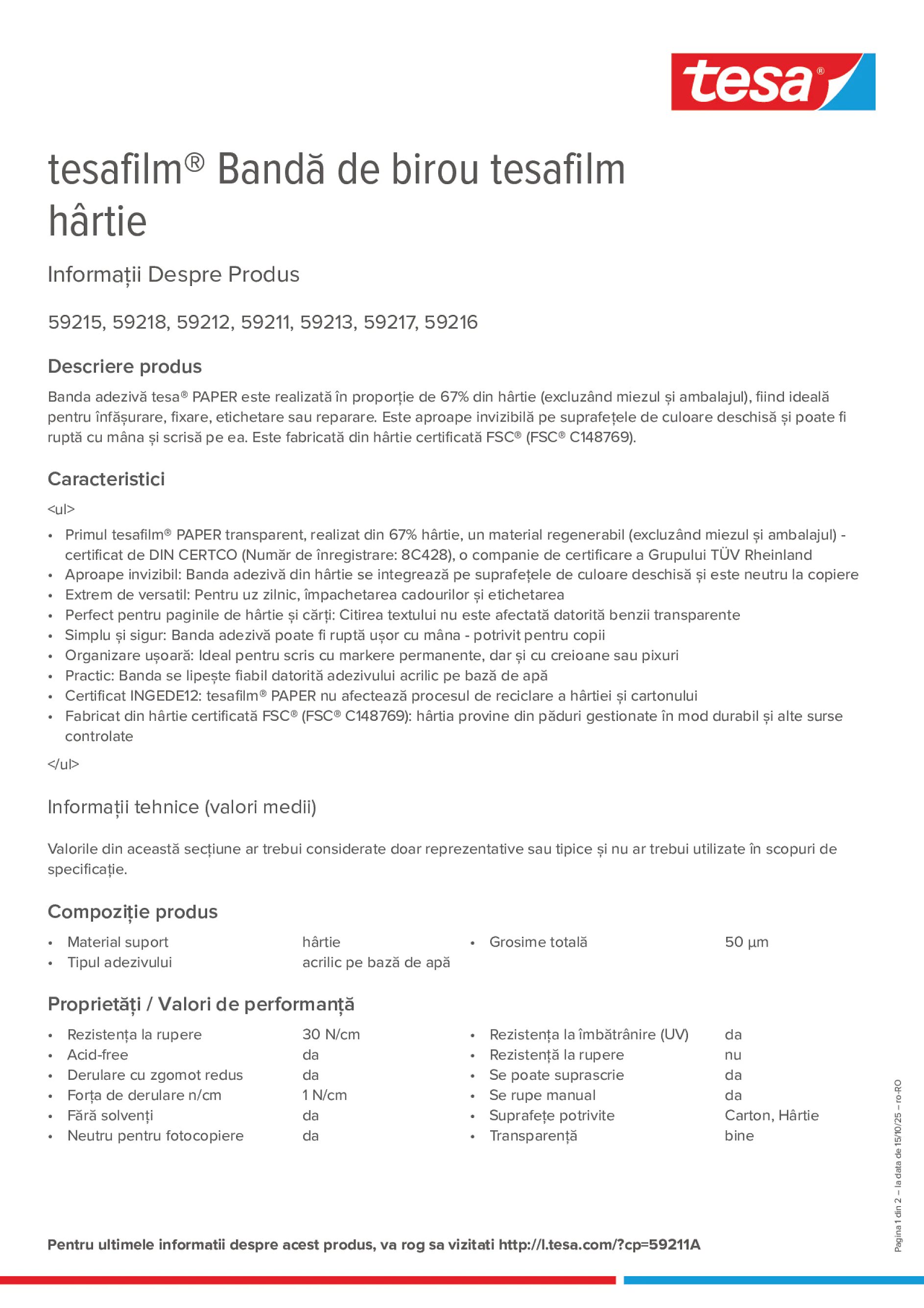 Product information_tesafilm® 59215_ro-RO