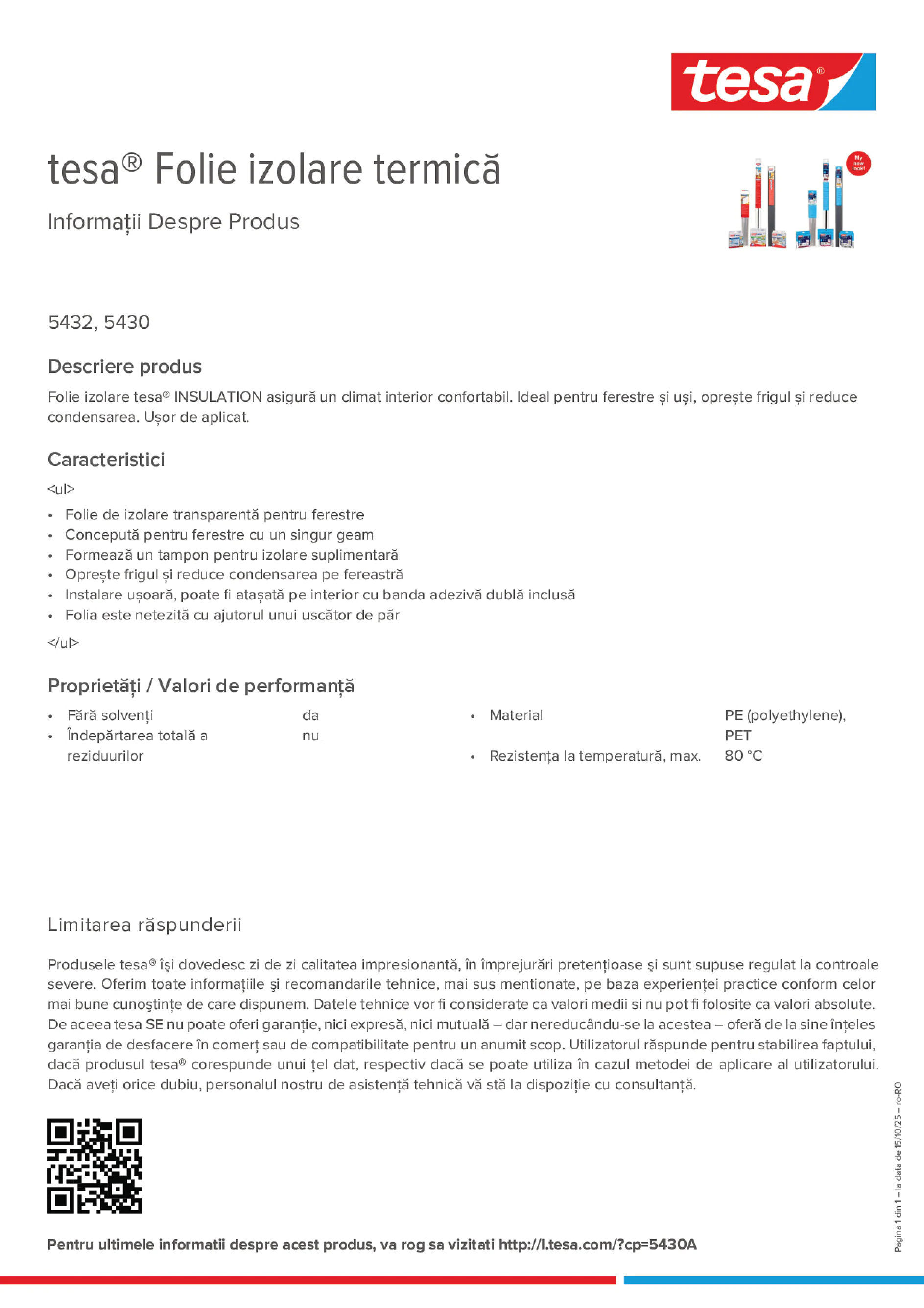 Product information_tesa® 05432_ro-RO