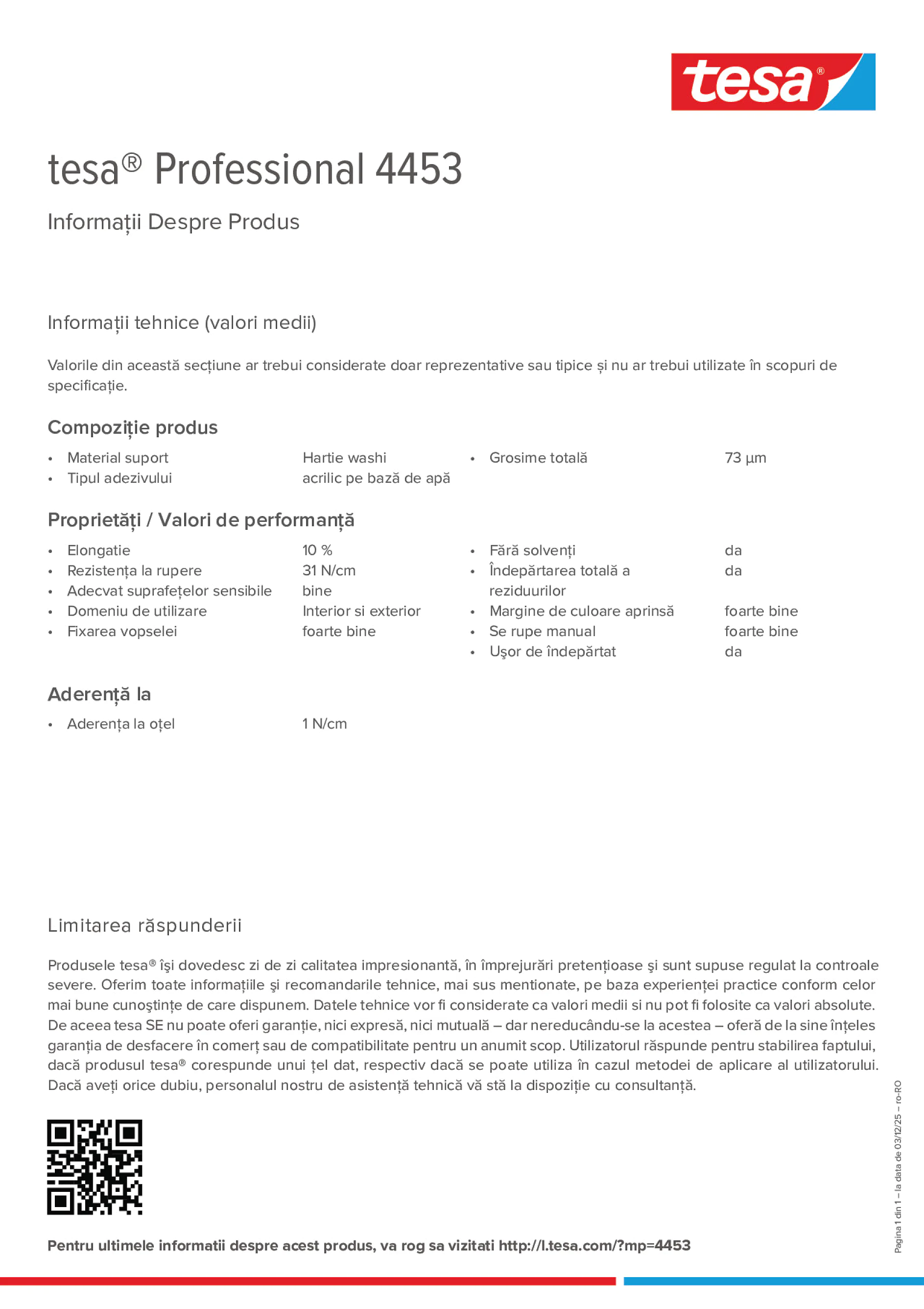 Product information_tesa® Professional 04453_ro-RO