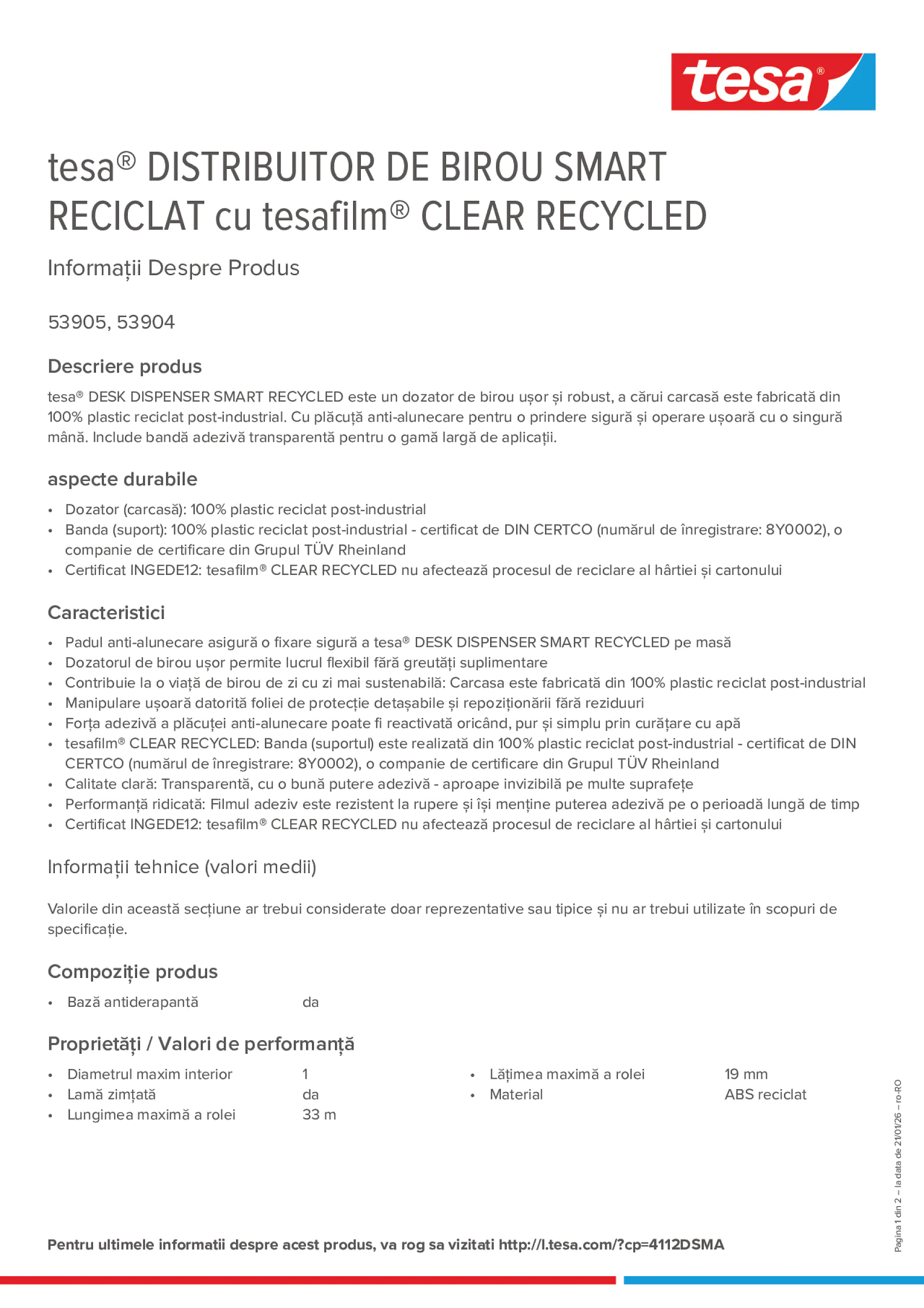 Product information_tesa® 53905_ro-RO