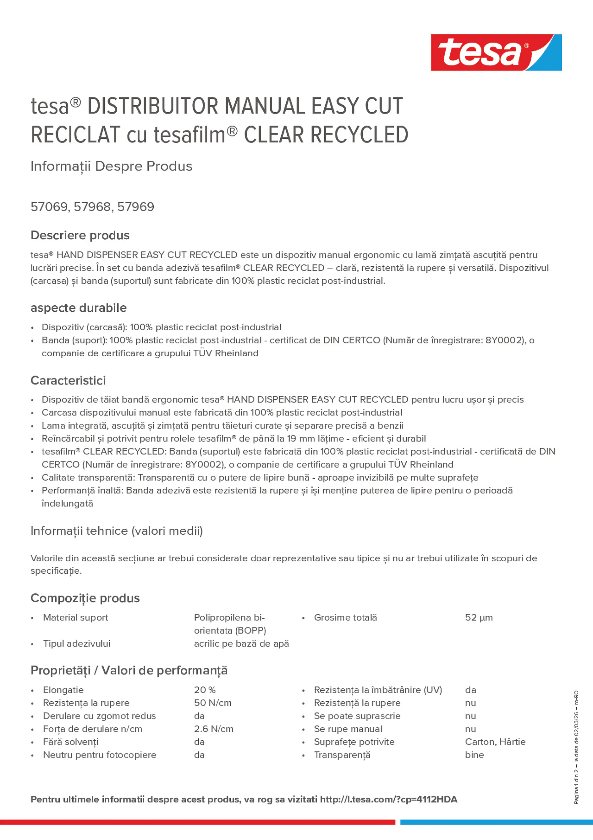 Product information_tesa® 4112HDA_ro-RO