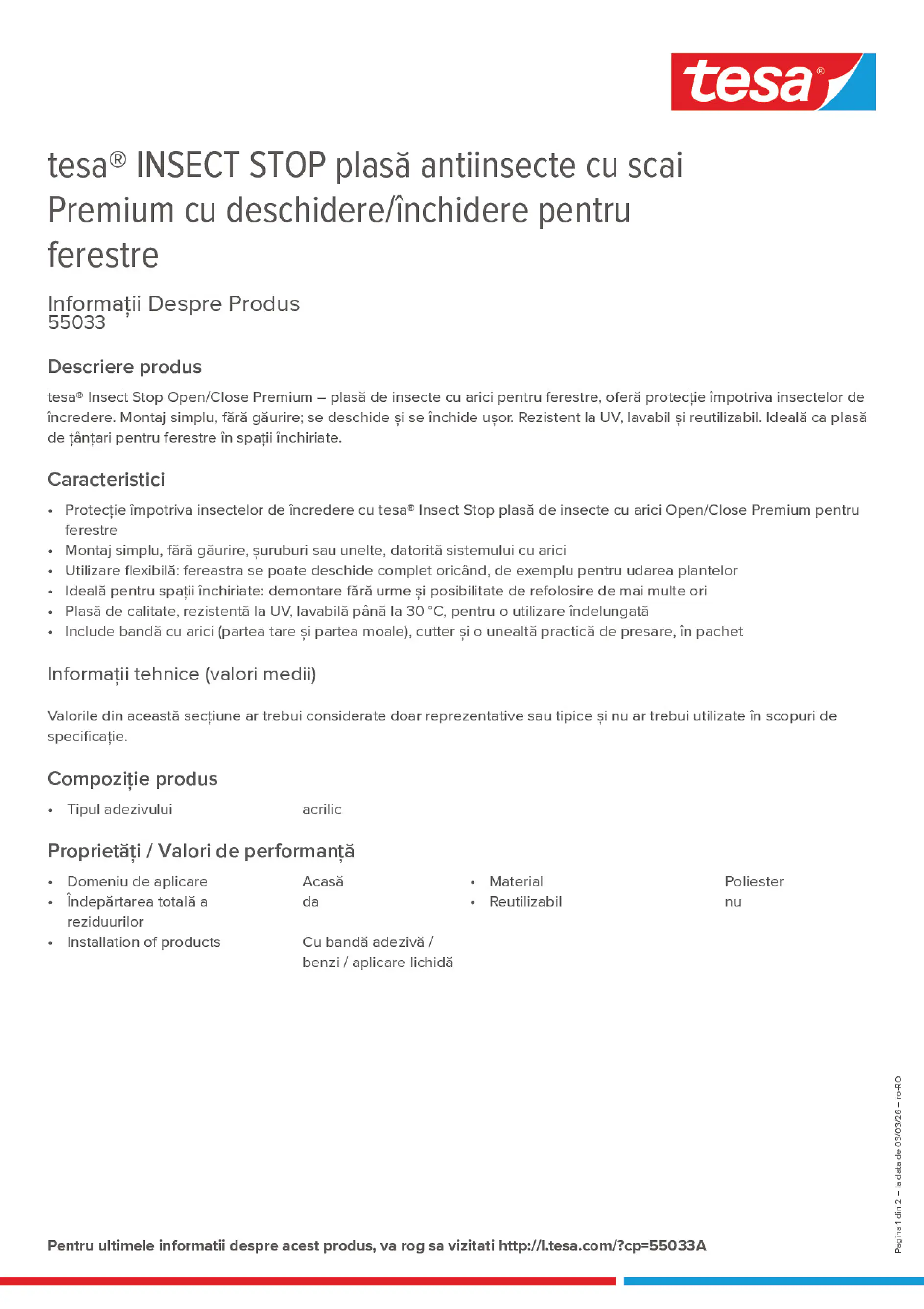 Product information_tesa® 55033A_ro-RO
