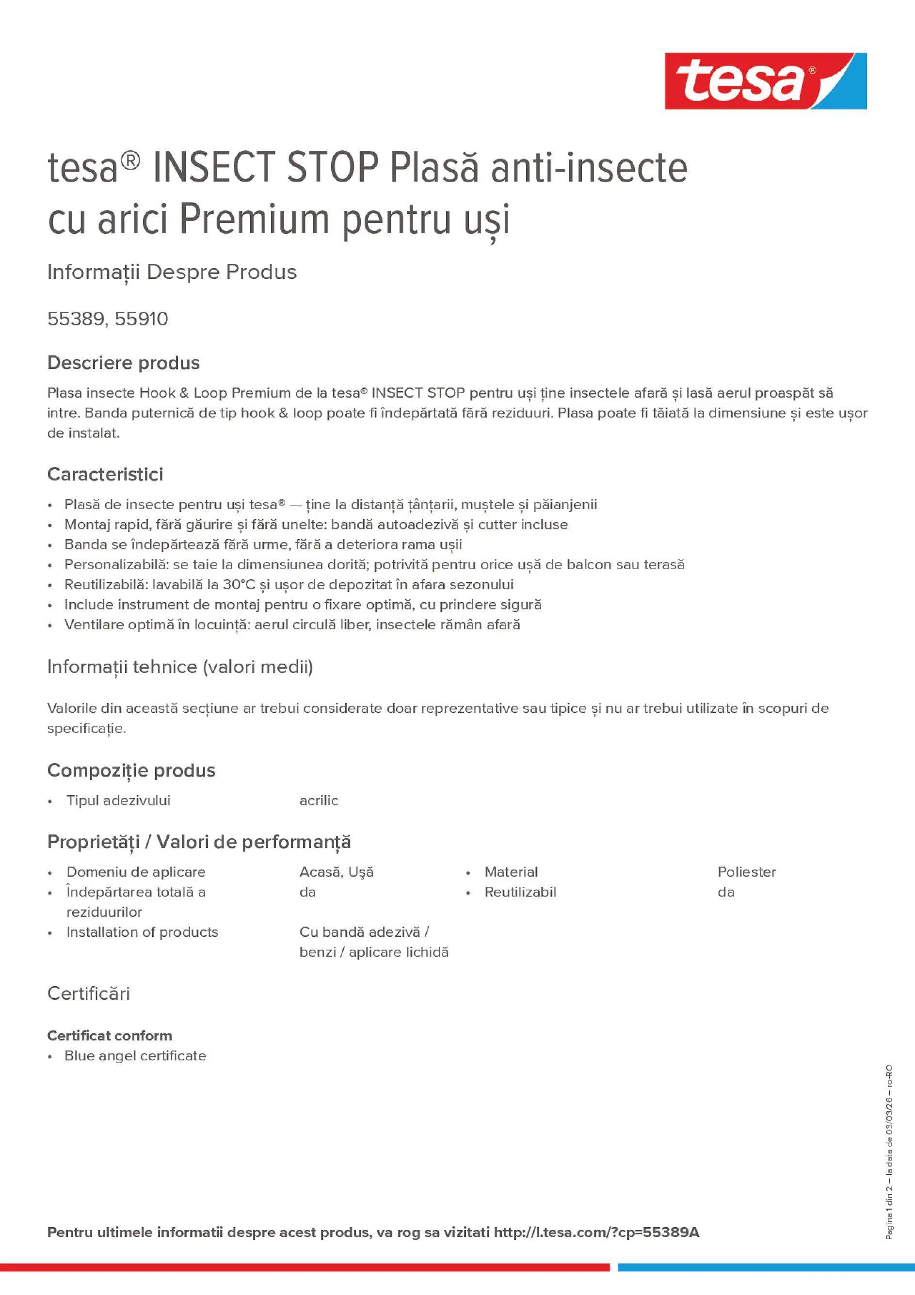 Product information_tesa® 55389A_ro-RO