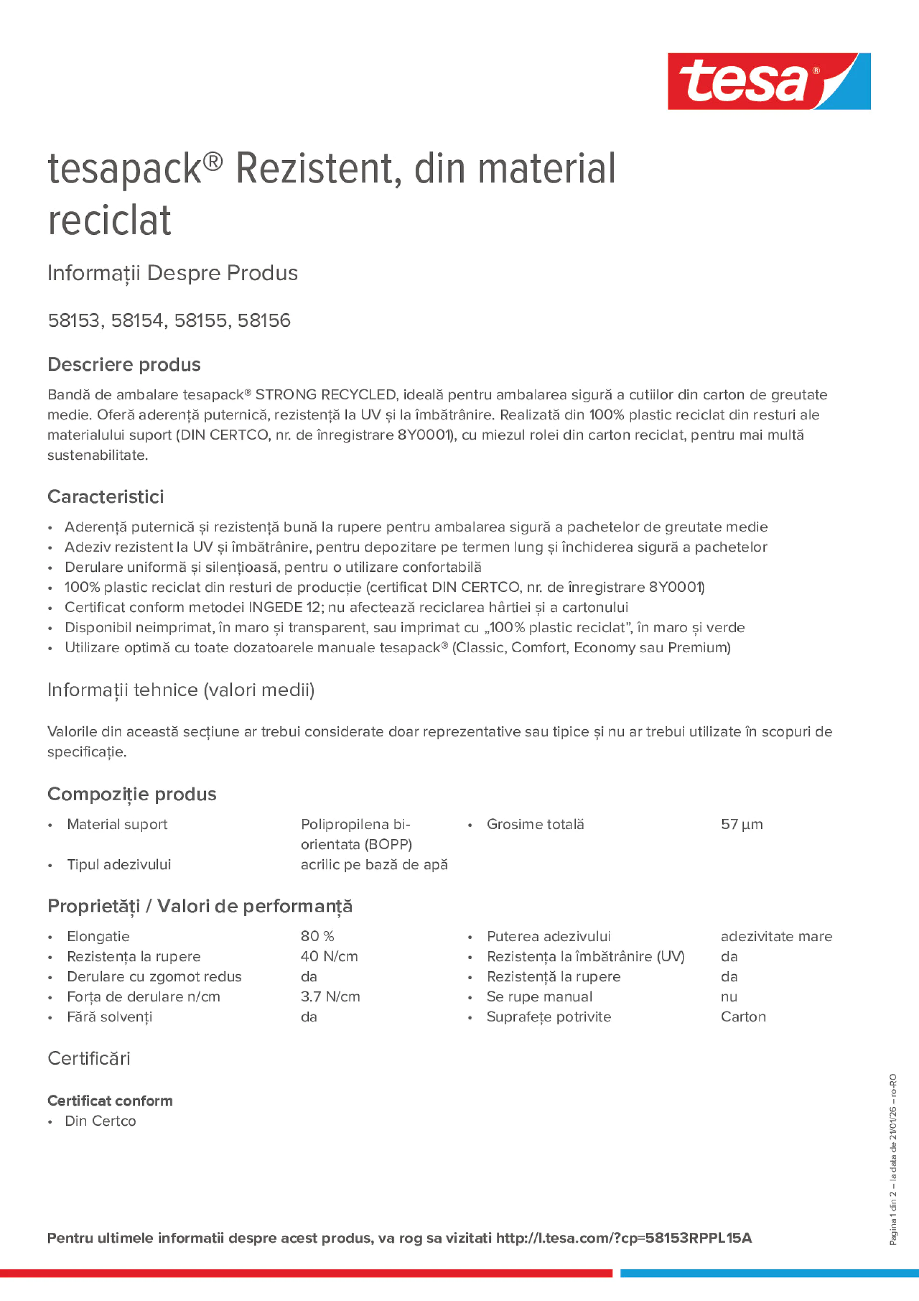 Product information_tesapack® 58153_ro-RO