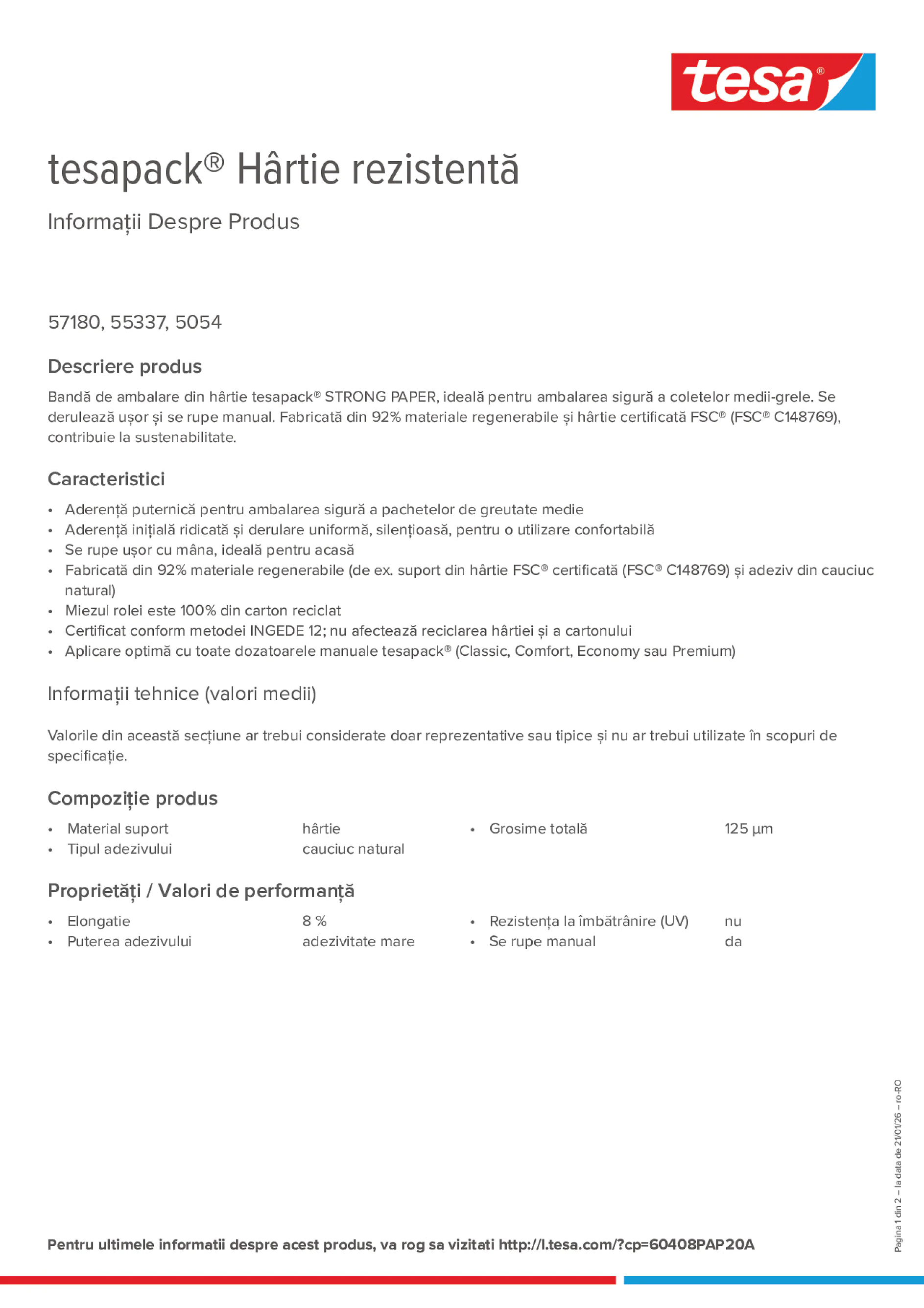 Product information_tesapack® 57180_ro-RO