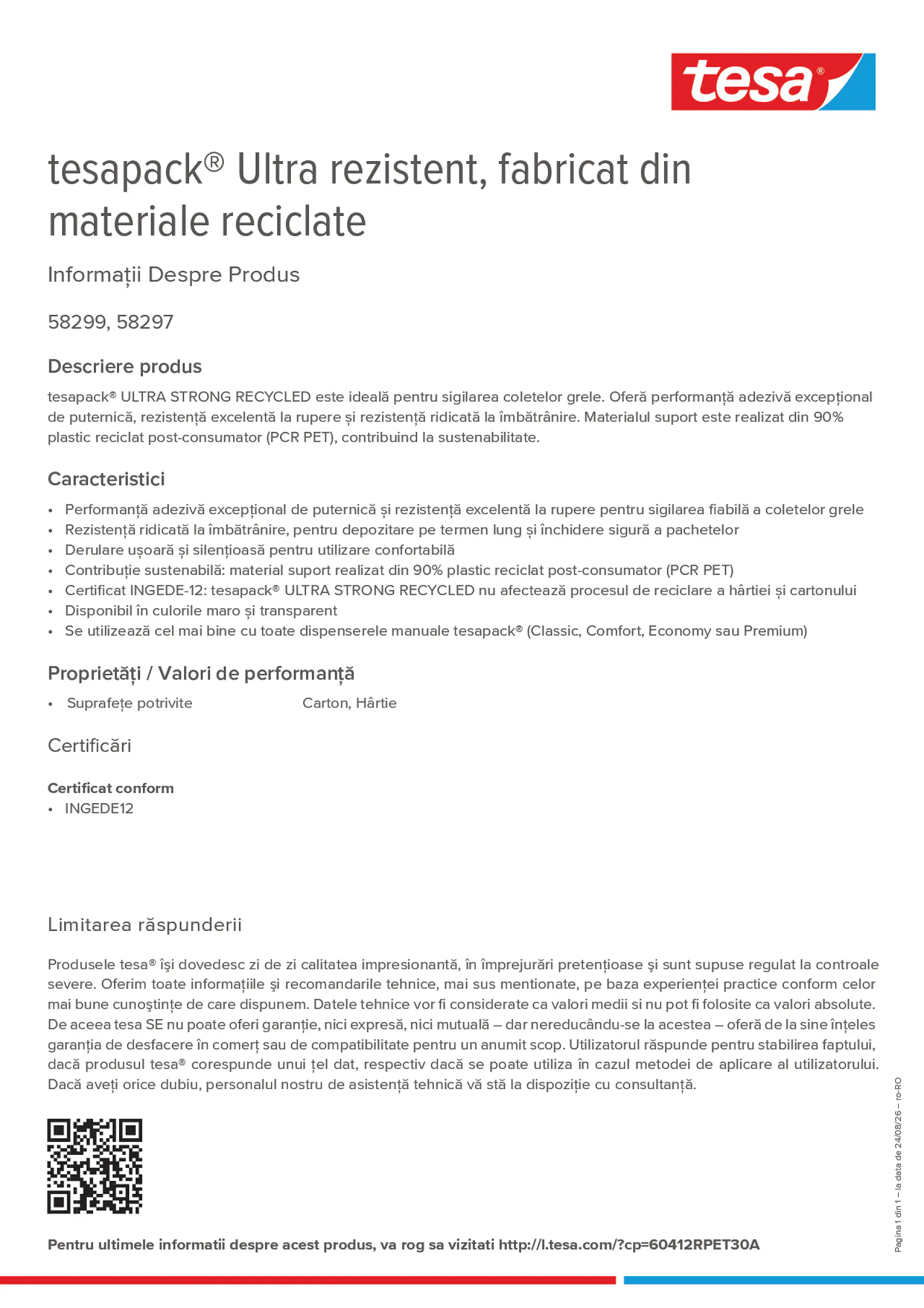 Product information_tesapack® 60412RPET30A_ro-RO